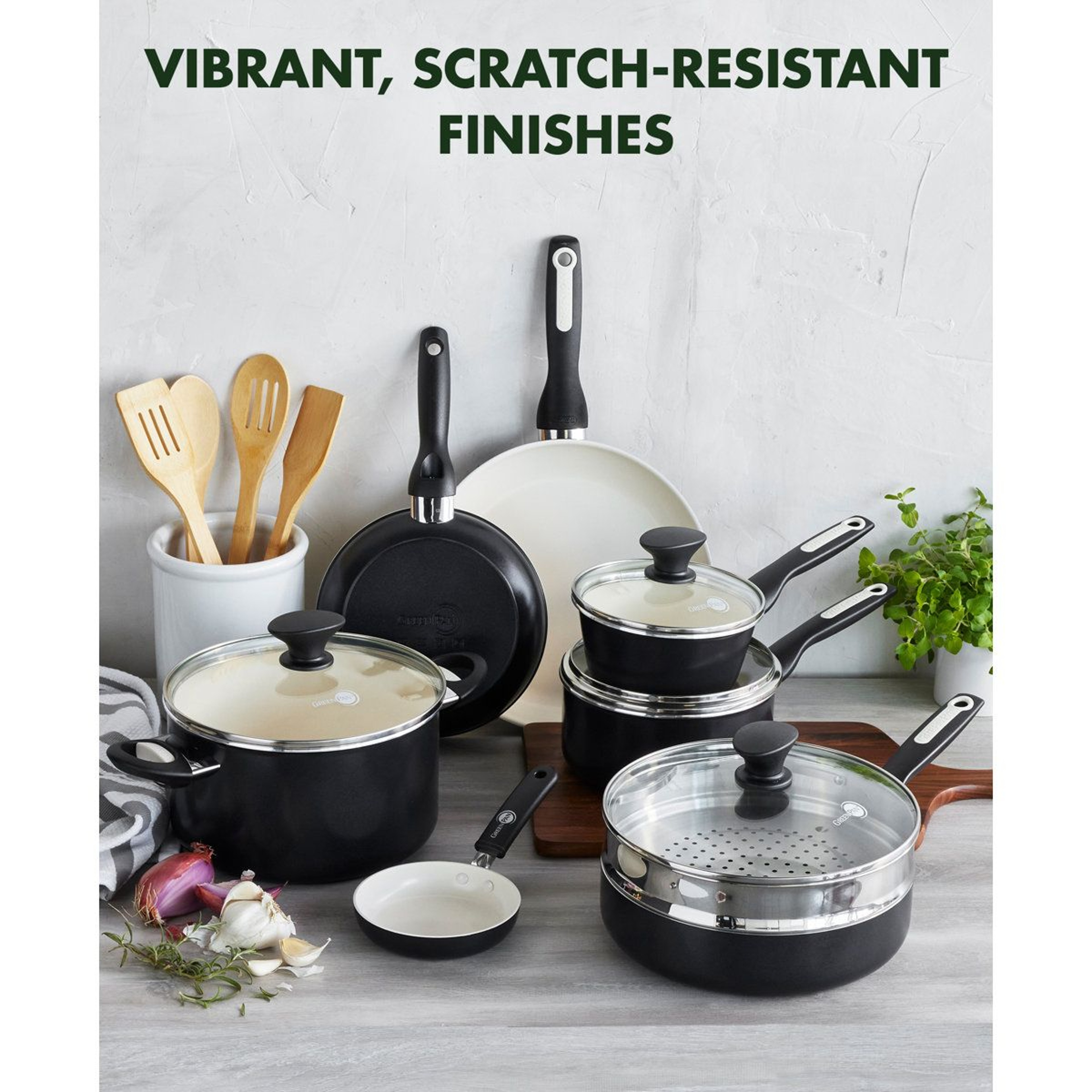 16 Piece Ceramic Nonstick Cookware Set PFAS Free Pots And Pans 7