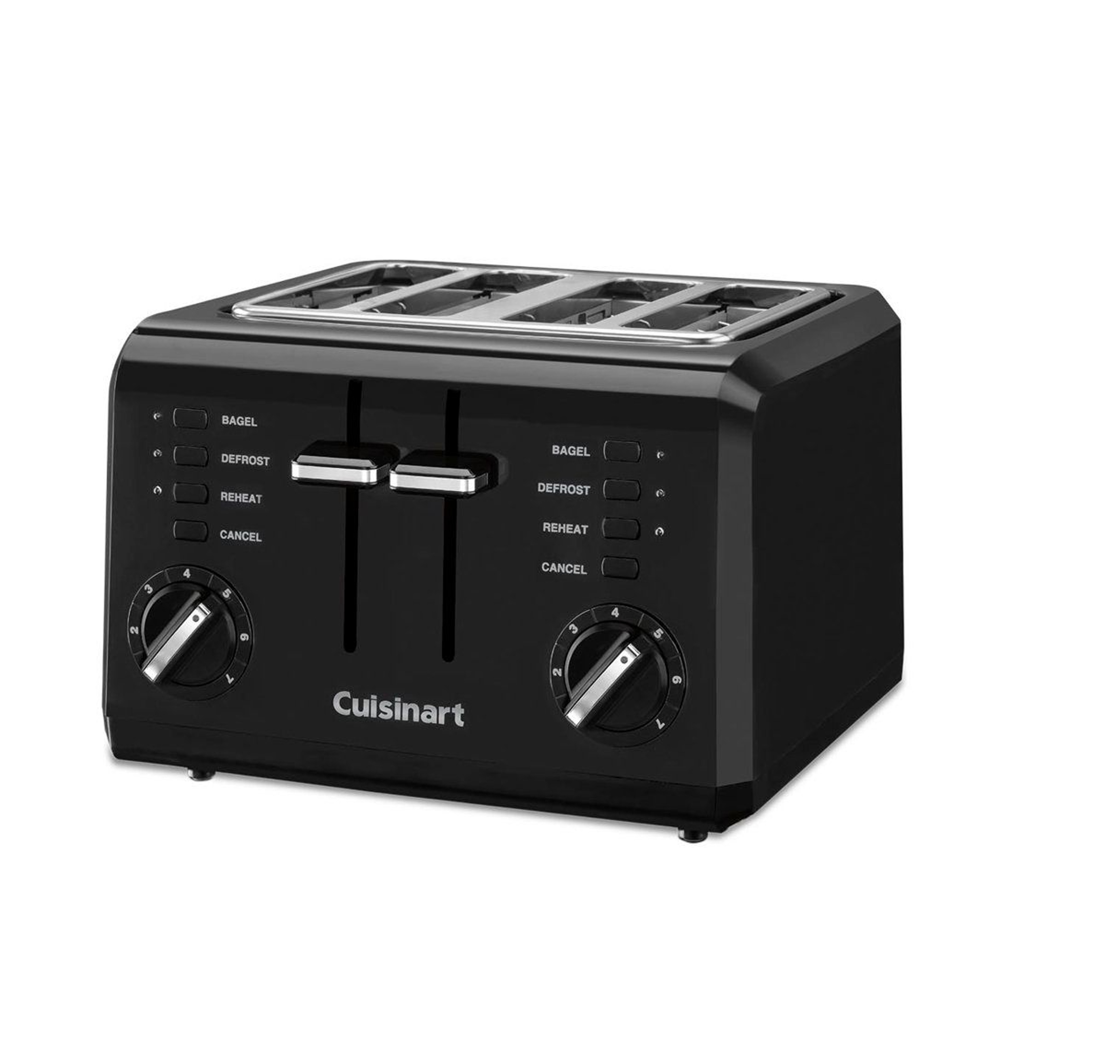 Compact 4 Slice Wide Slot Toaster With Dual Controls And 7 Shade Settings 2