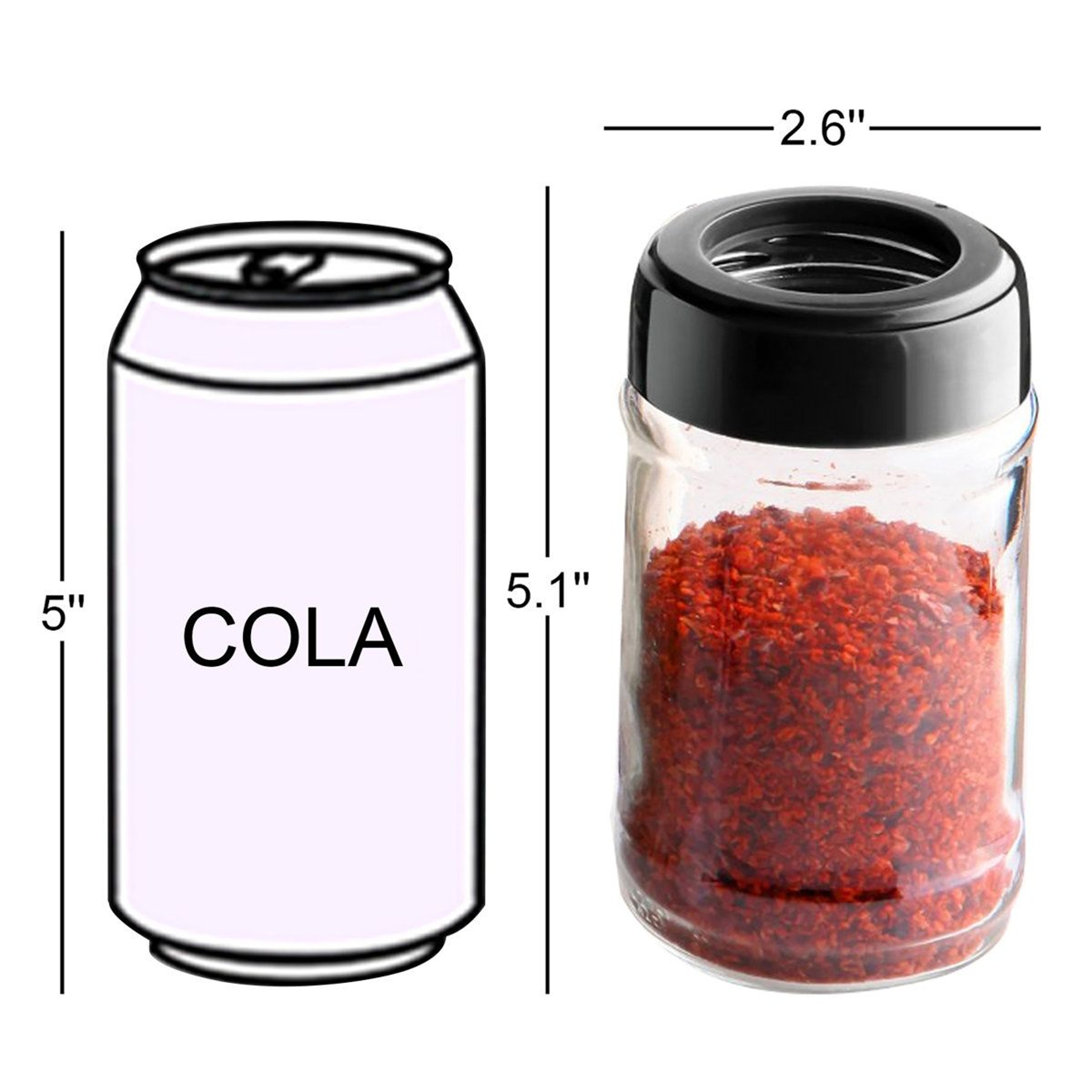 12 Piece Glass Spice Jar Set With Airtight Black Lids For Kitchen Organization 1