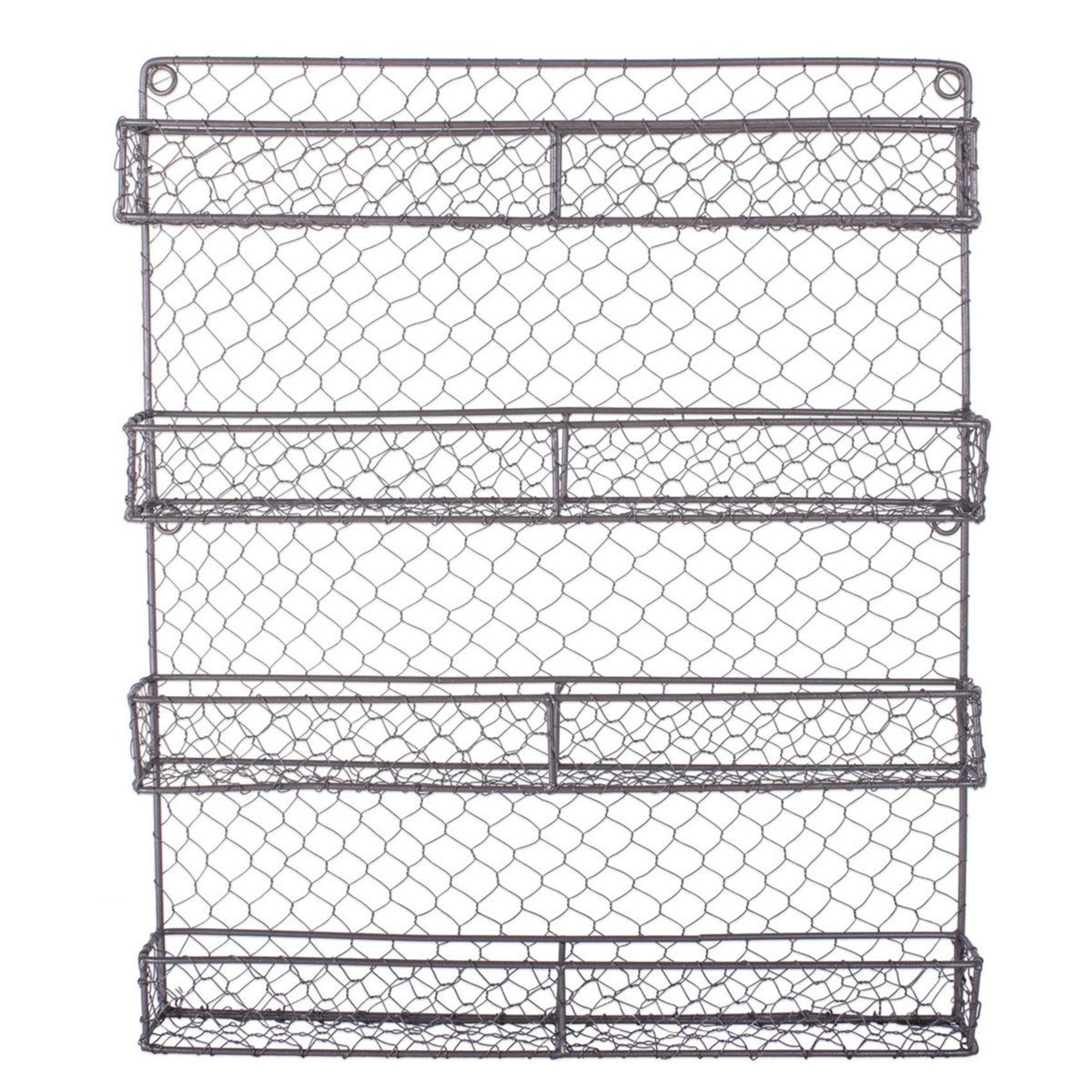 Rustic Wall Mounted Spice Rack 36 Jar Metal Kitchen Pantry Organizer 2