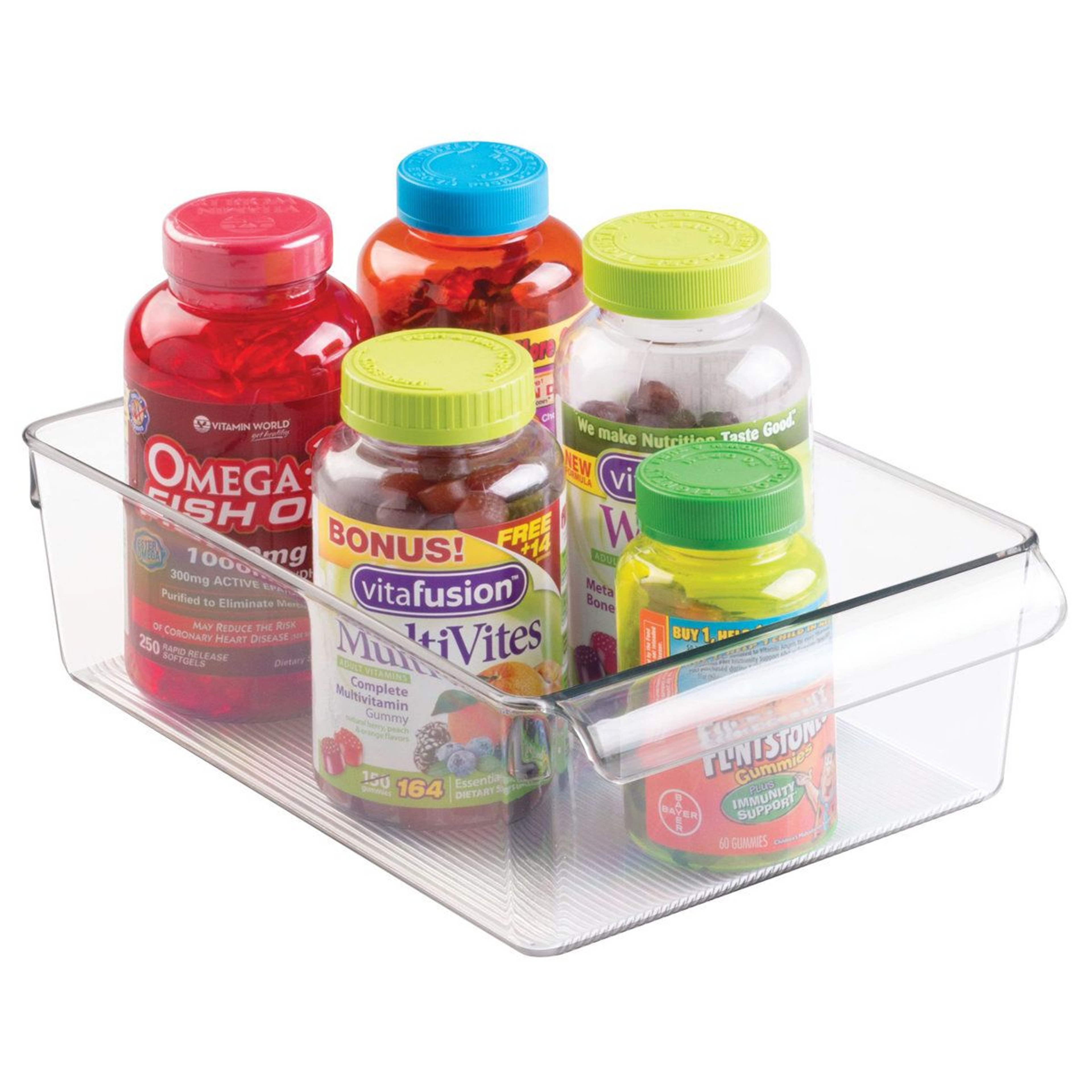 Clear Pantry Can Organizer Pull Out Fridge Storage Bin 3