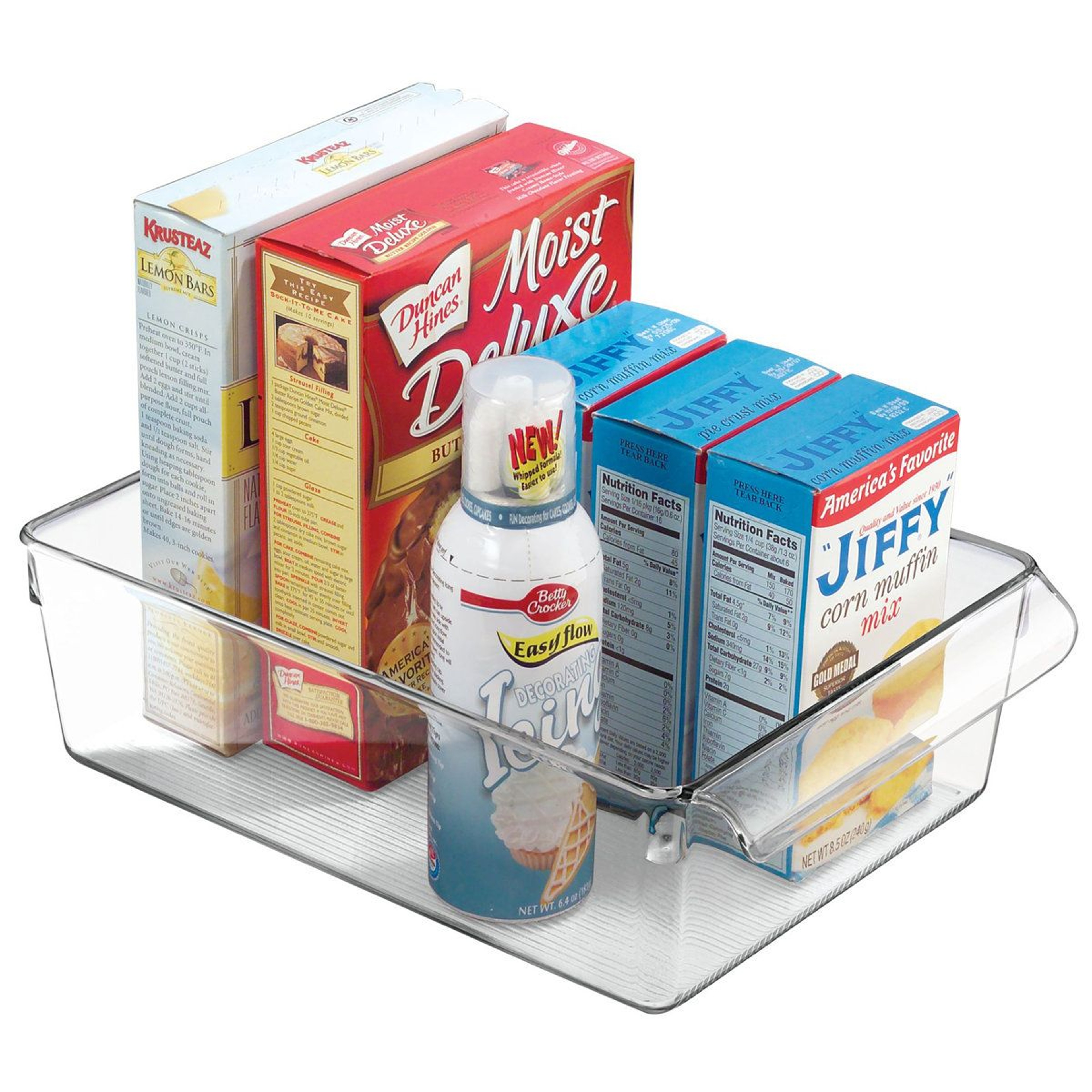 Clear Pantry Can Organizer Pull Out Fridge Storage Bin 0