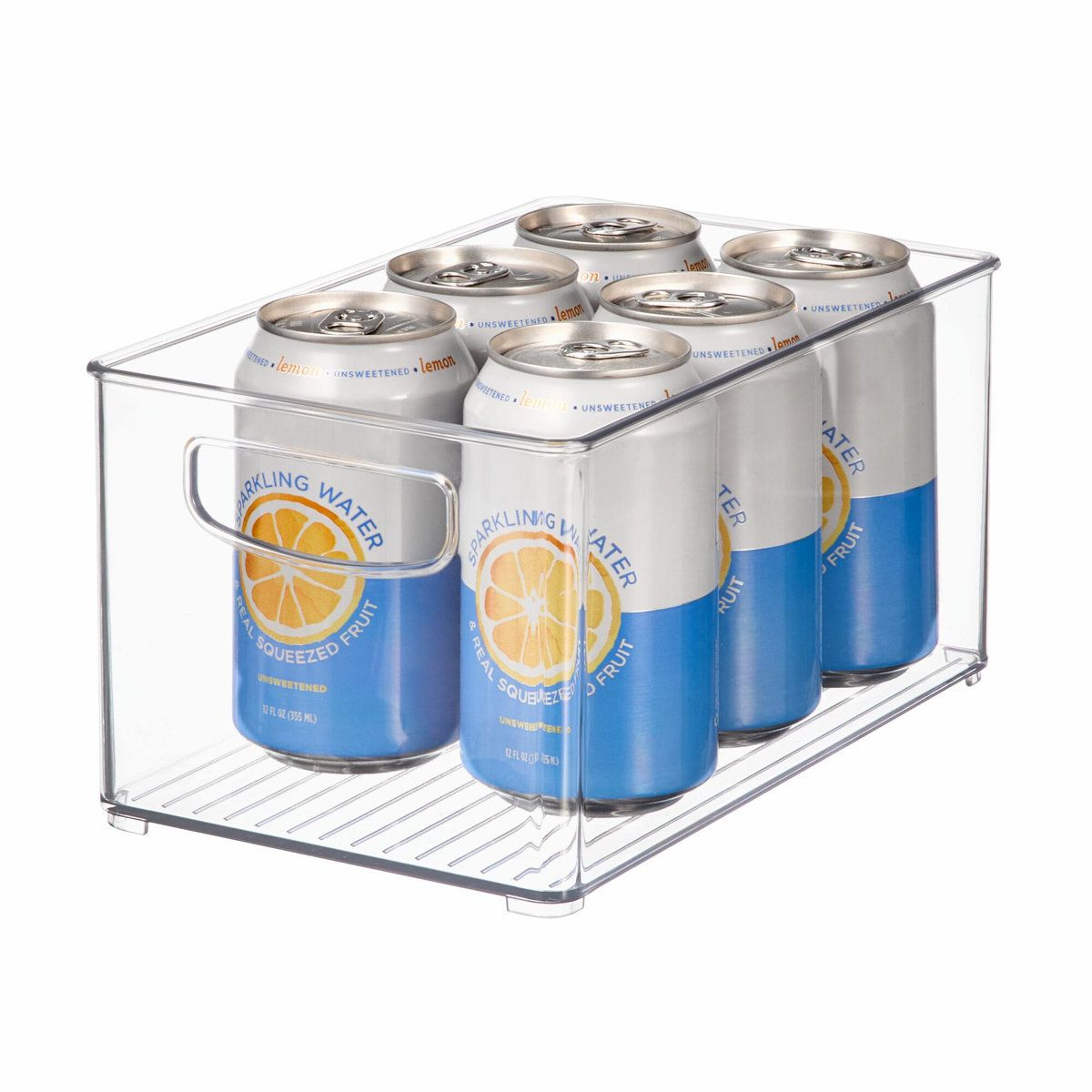 Clear Pantry Organizer Bins With Handles 6 Piece Refrigerator Storage Set 8