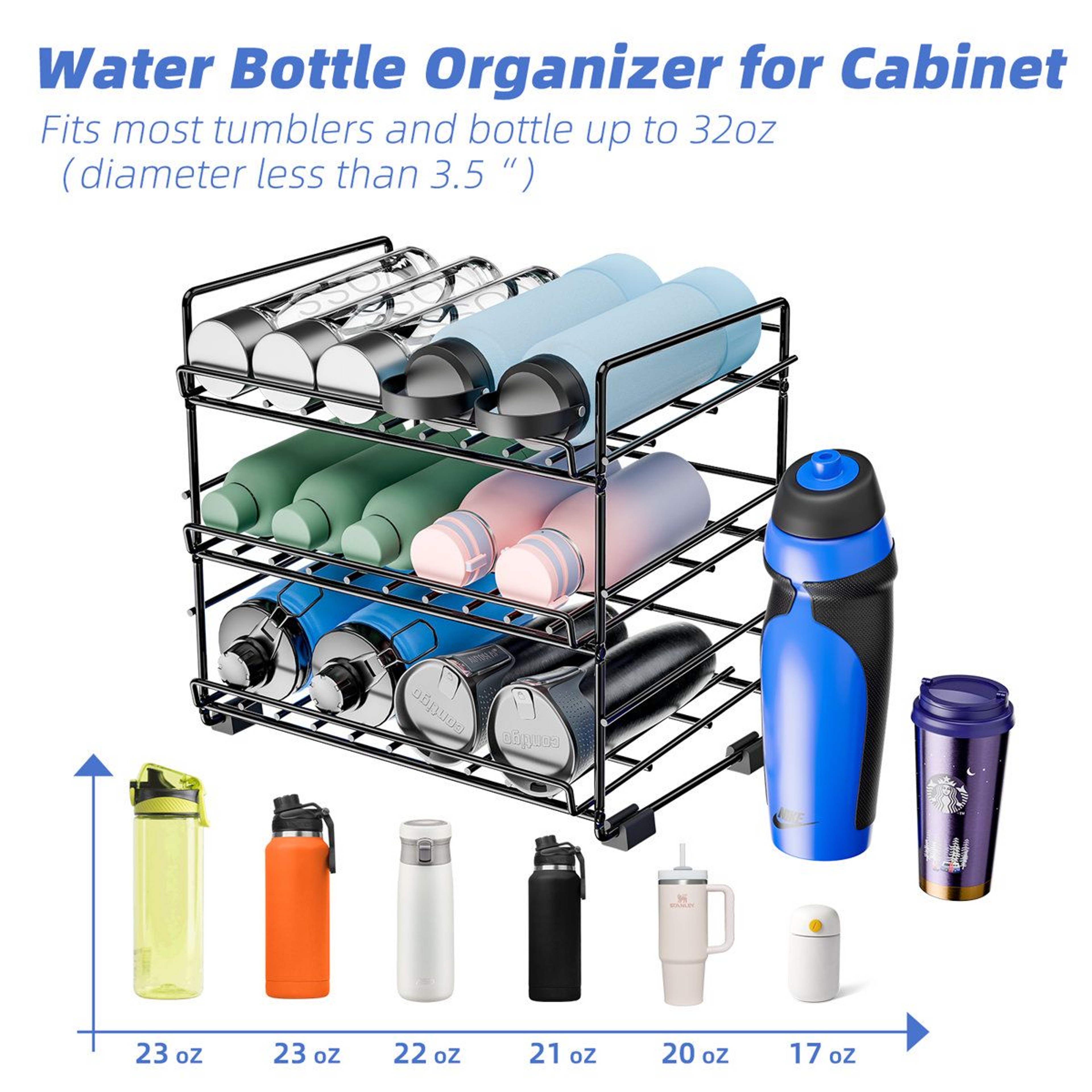 3 Tier Can Organizer Rack 36 Can Pantry Storage Dispenser 7