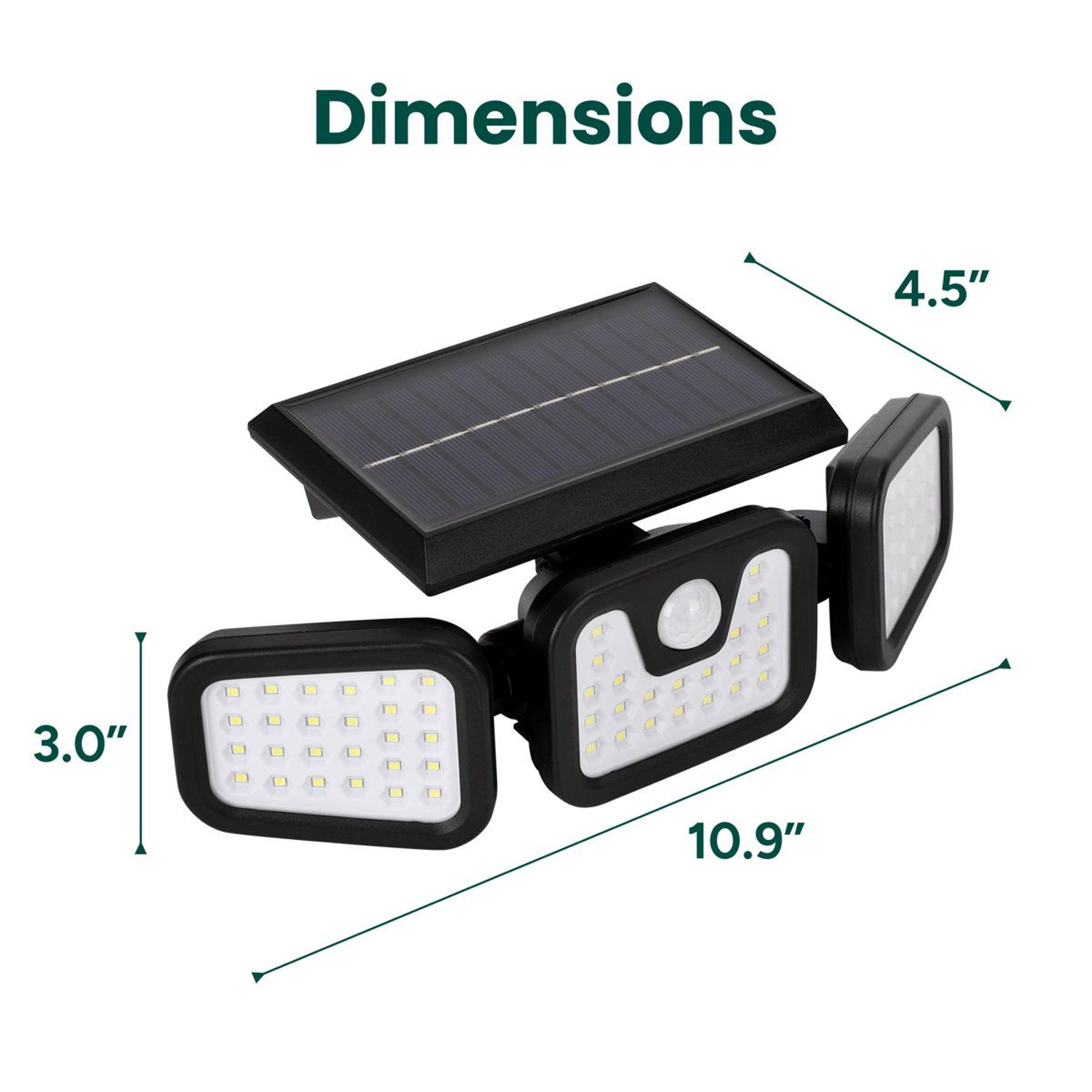 Solar Security Flood Light Motion Sensor Outdoor LED Light 9