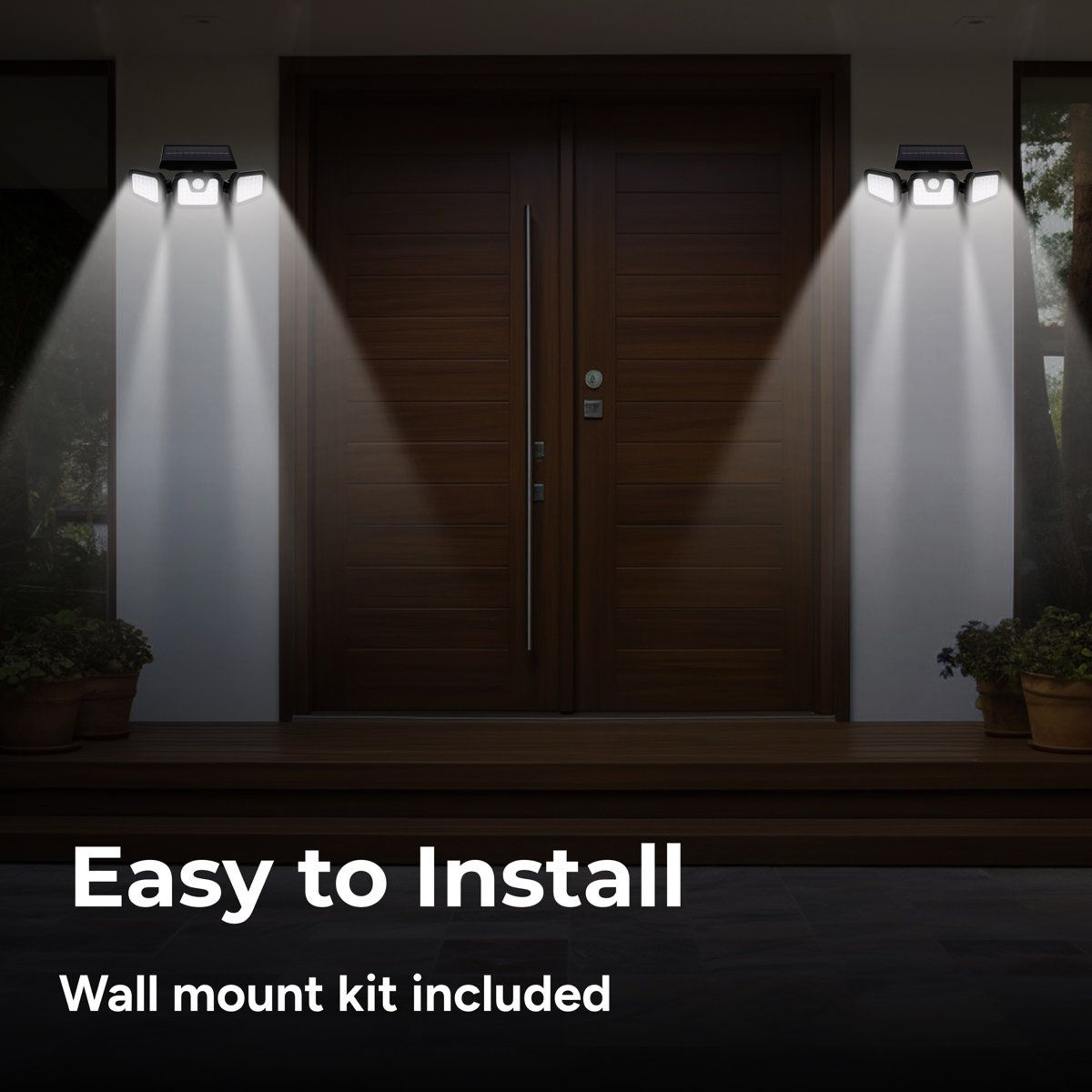 Solar Security Flood Light Motion Sensor Outdoor LED Light 3
