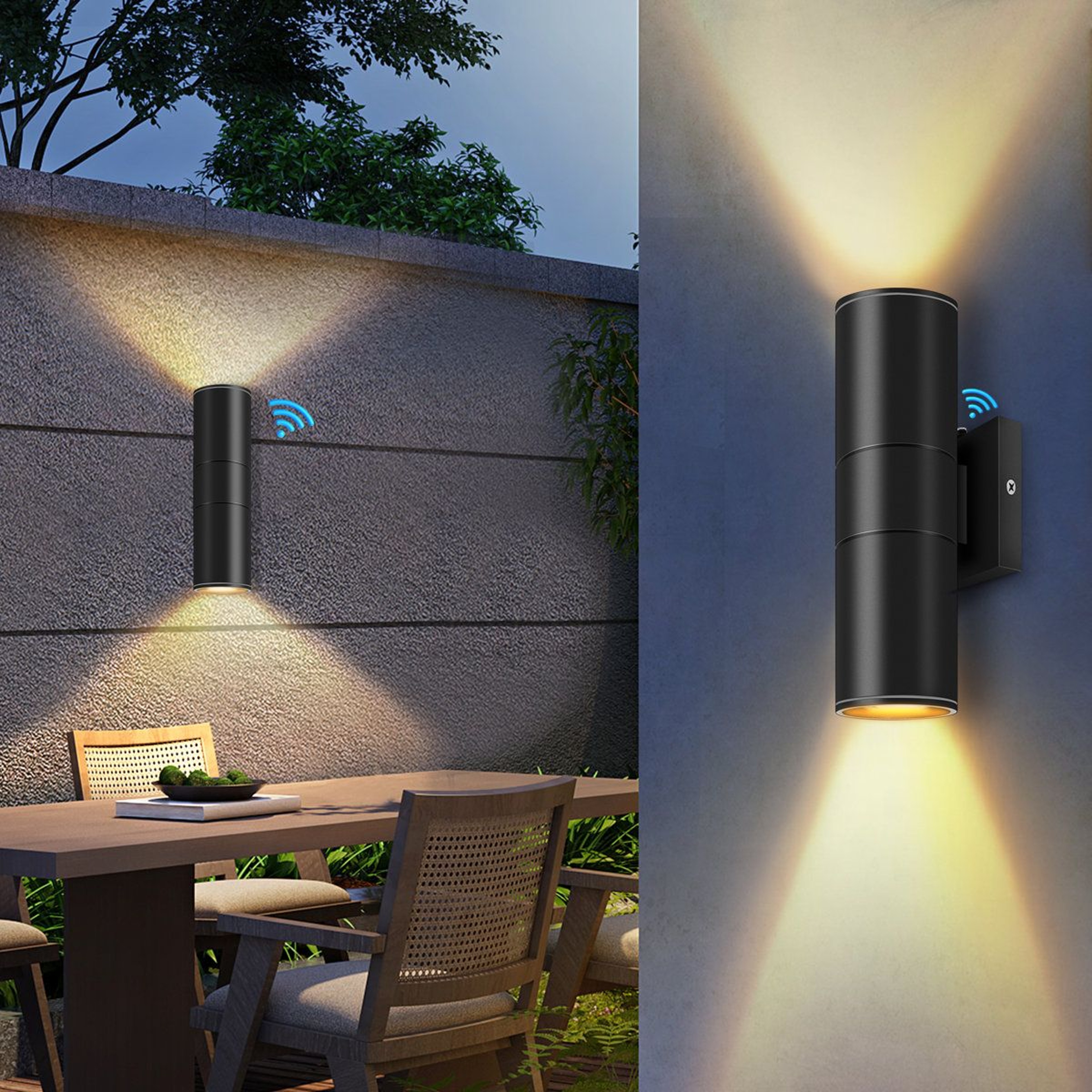 Modern Dusk To Dawn Outdoor Wall Light IP65 Waterproof LED Sconce 1