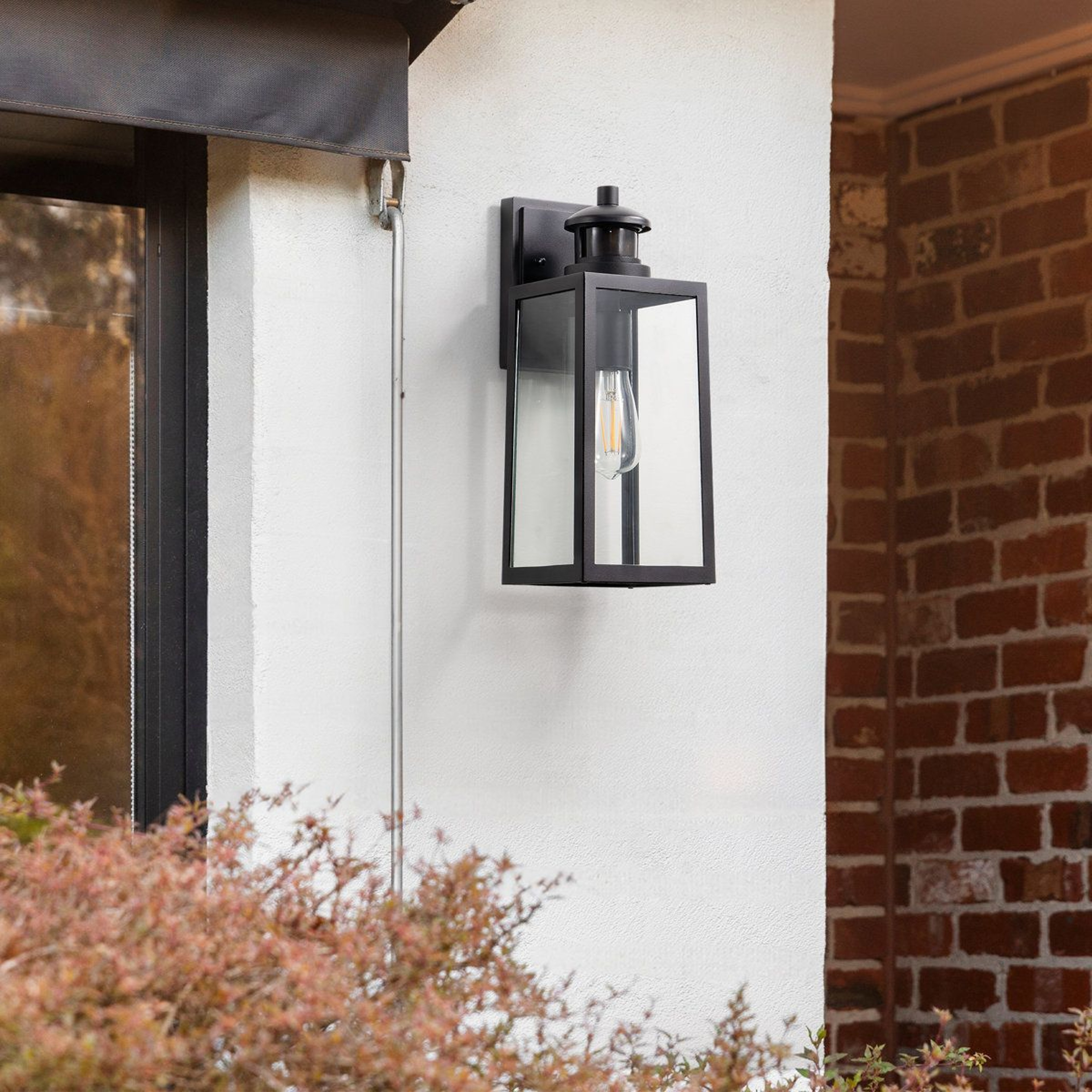 11 Inch Motion Sensor Outdoor Wall Light With Dusk To Dawn Aluminum Lantern 5