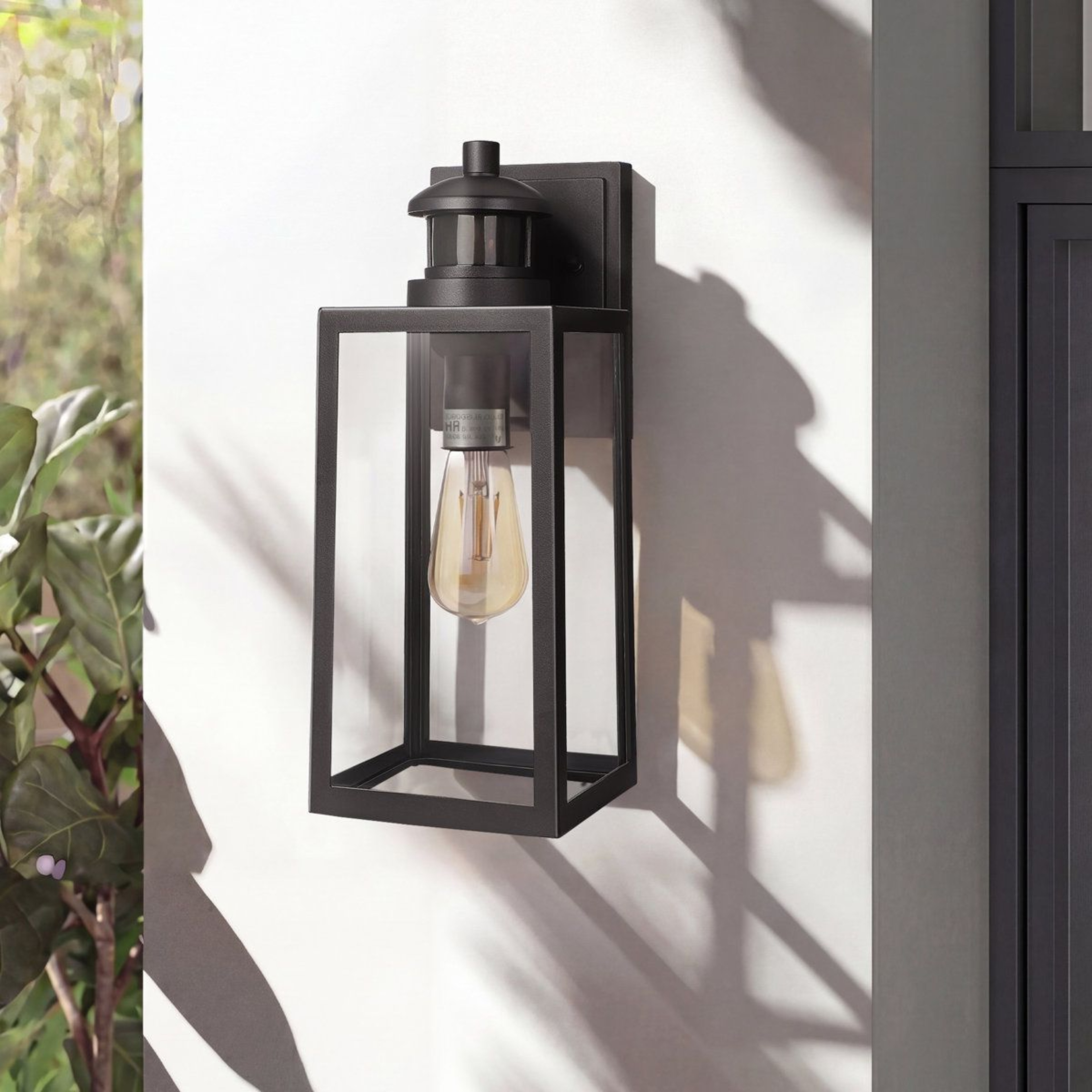 11 Inch Motion Sensor Outdoor Wall Light With Dusk To Dawn Aluminum Lantern 0