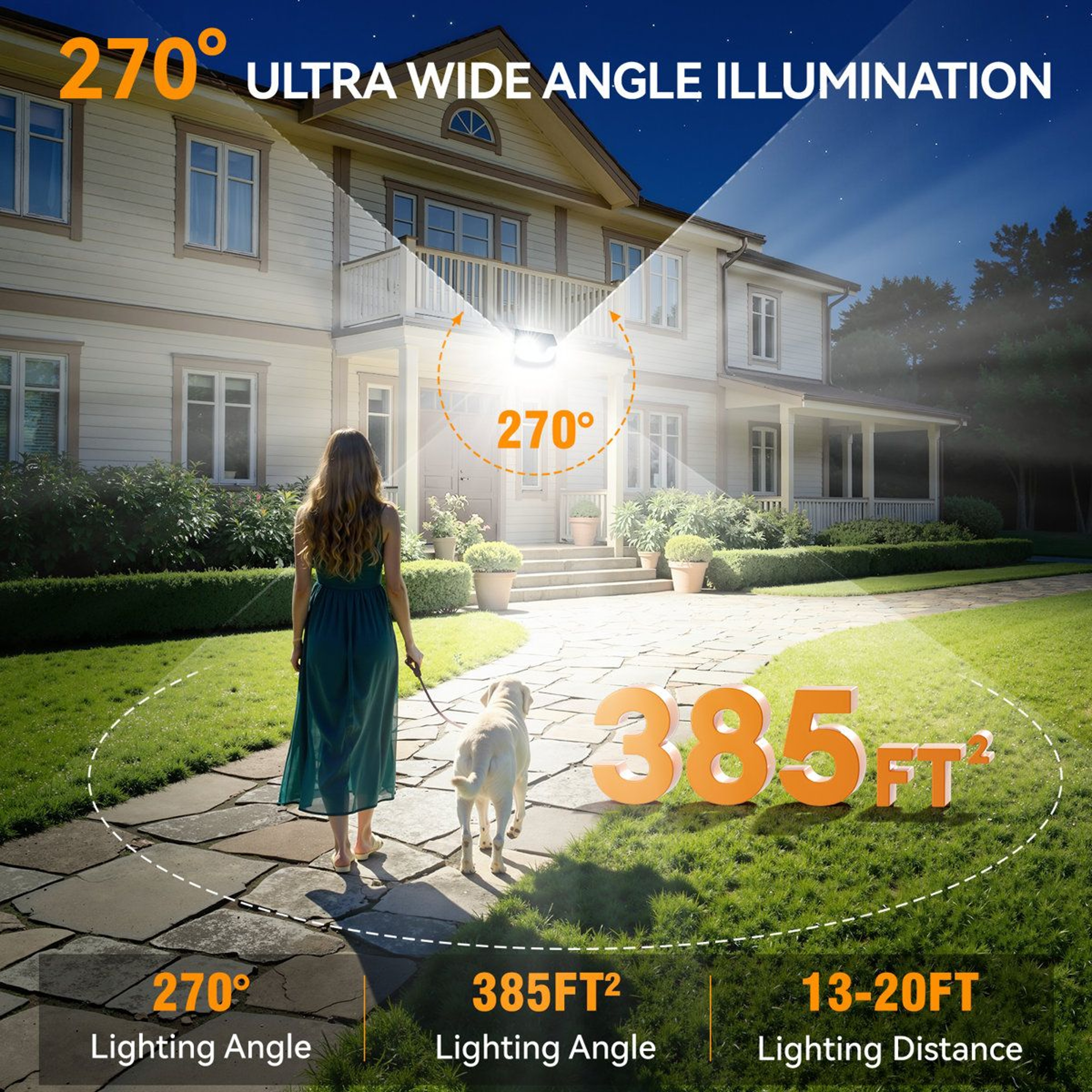 152 LED Solar Motion Sensor Outdoor Wall Lights 850 Lumen Waterproof Security Lights Set Of 4 7