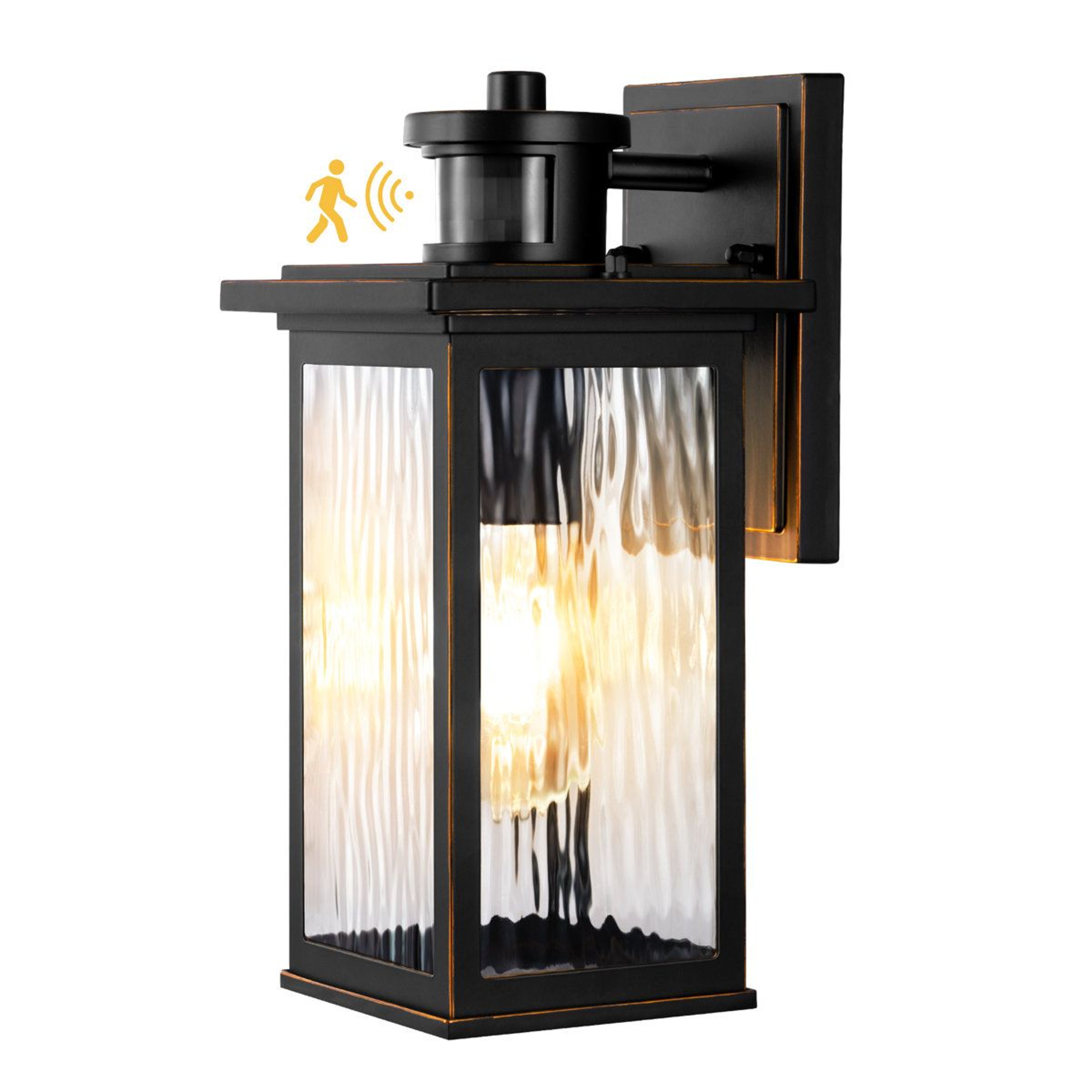 Motion Sensor Outdoor Wall Light With Dusk To Dawn Weather Resistant Lantern 0