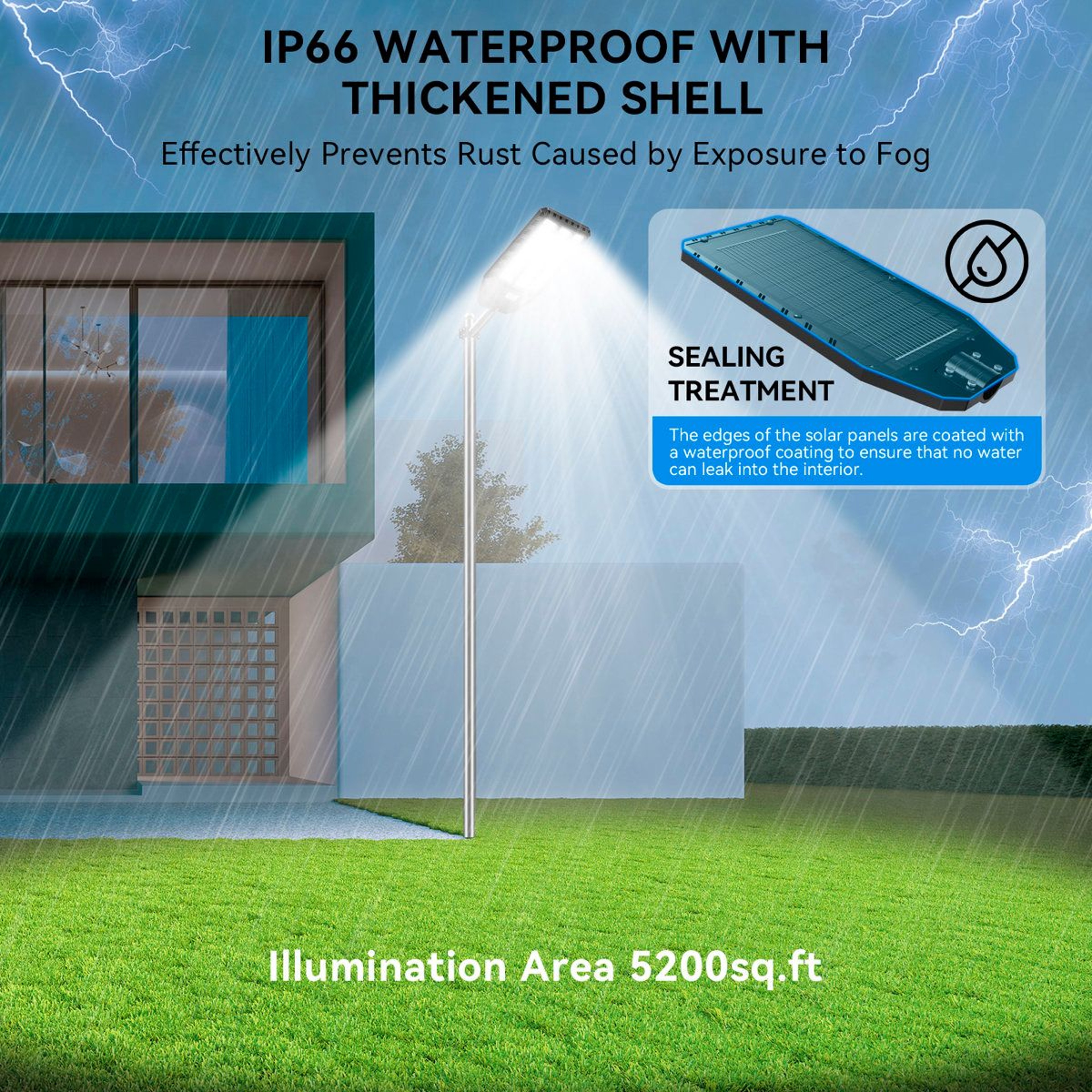 8700W Solar Street Light Commercial Outdoor Motion Sensor Lighting 4