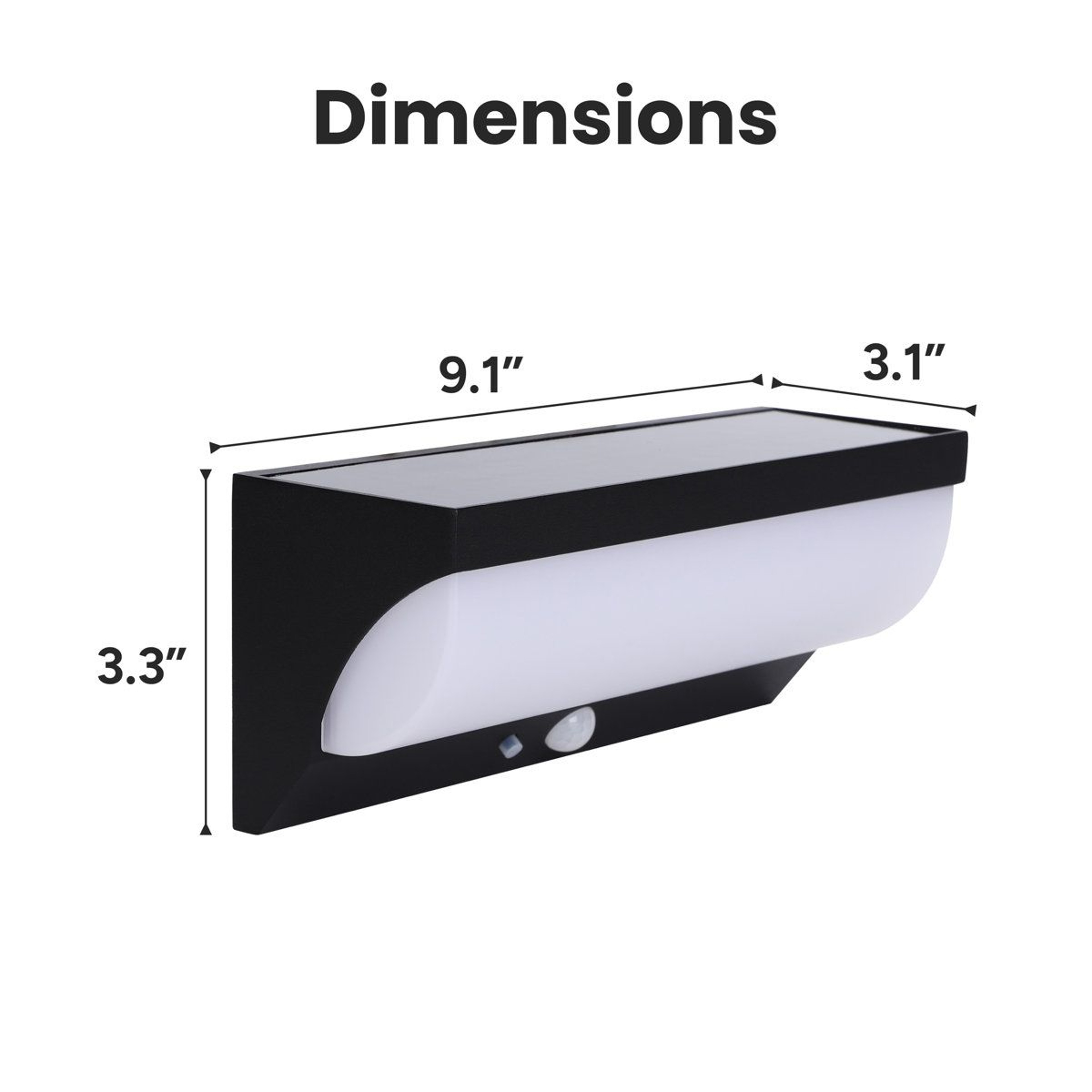 Solar Outdoor Wall Sconce Motion Sensor LED Light 7