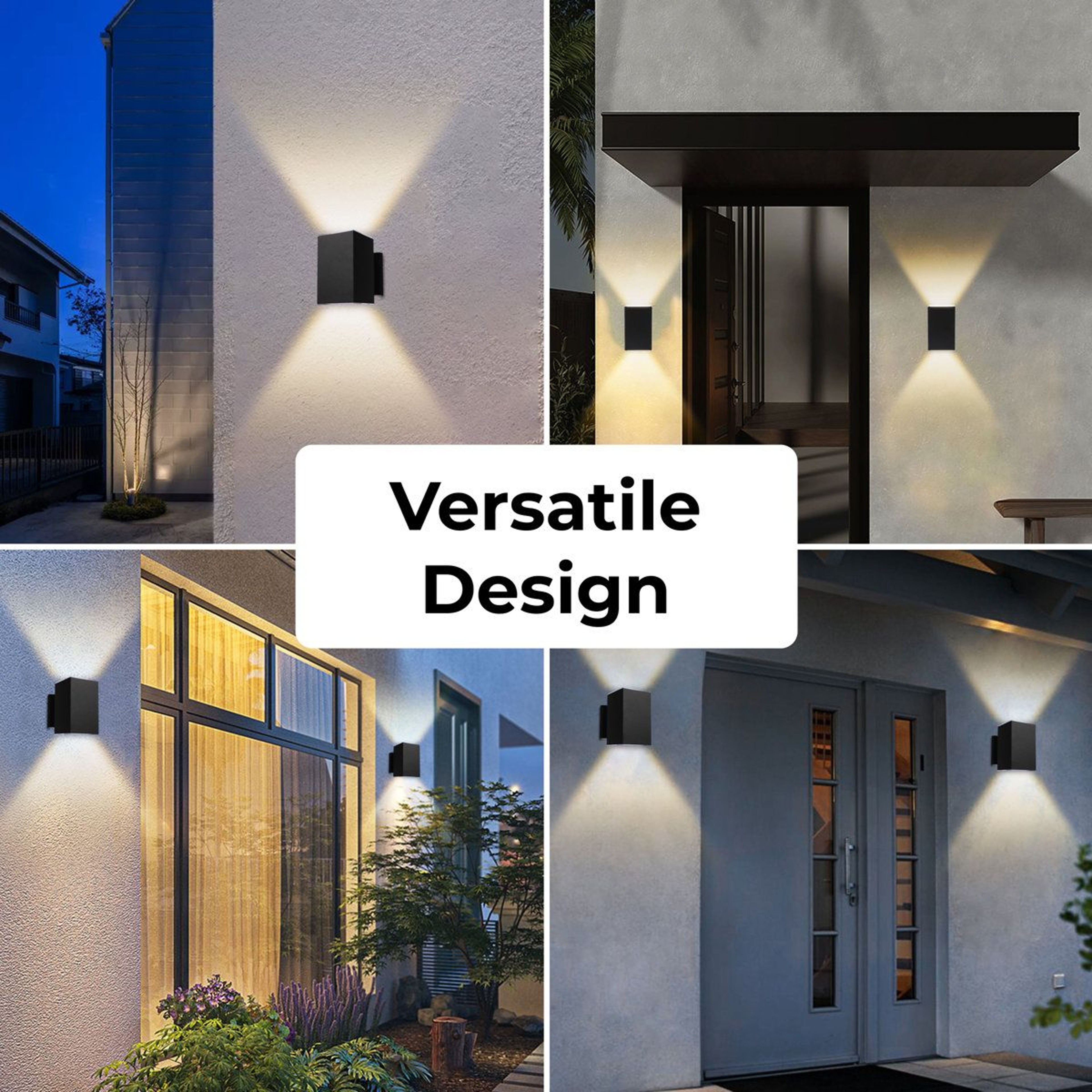 Solar Outdoor Wall Sconce Dusk To Dawn LED Weather Resistant Light 3