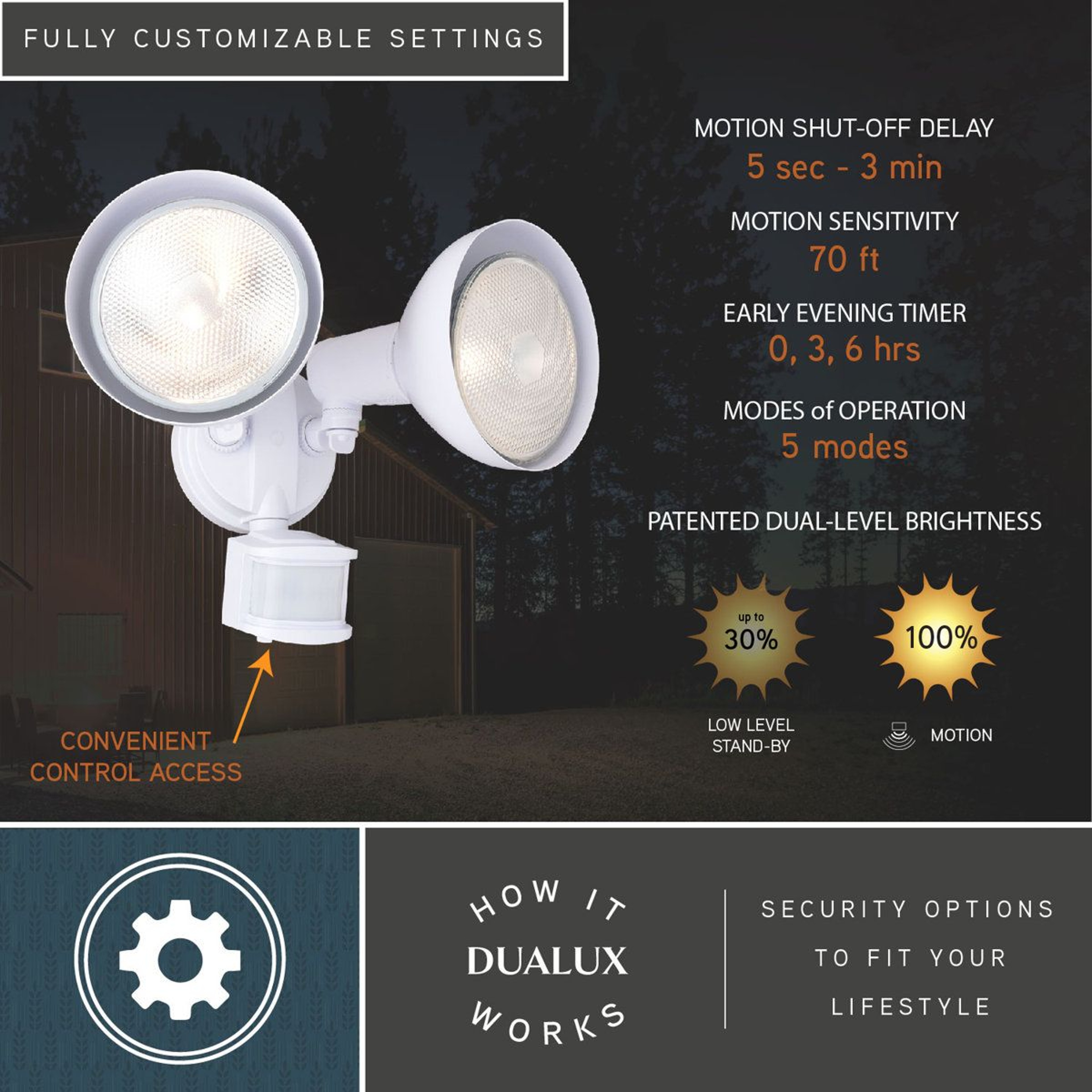 150 Watt Dusk To Dawn Motion Sensor Outdoor Security Flood Light 4