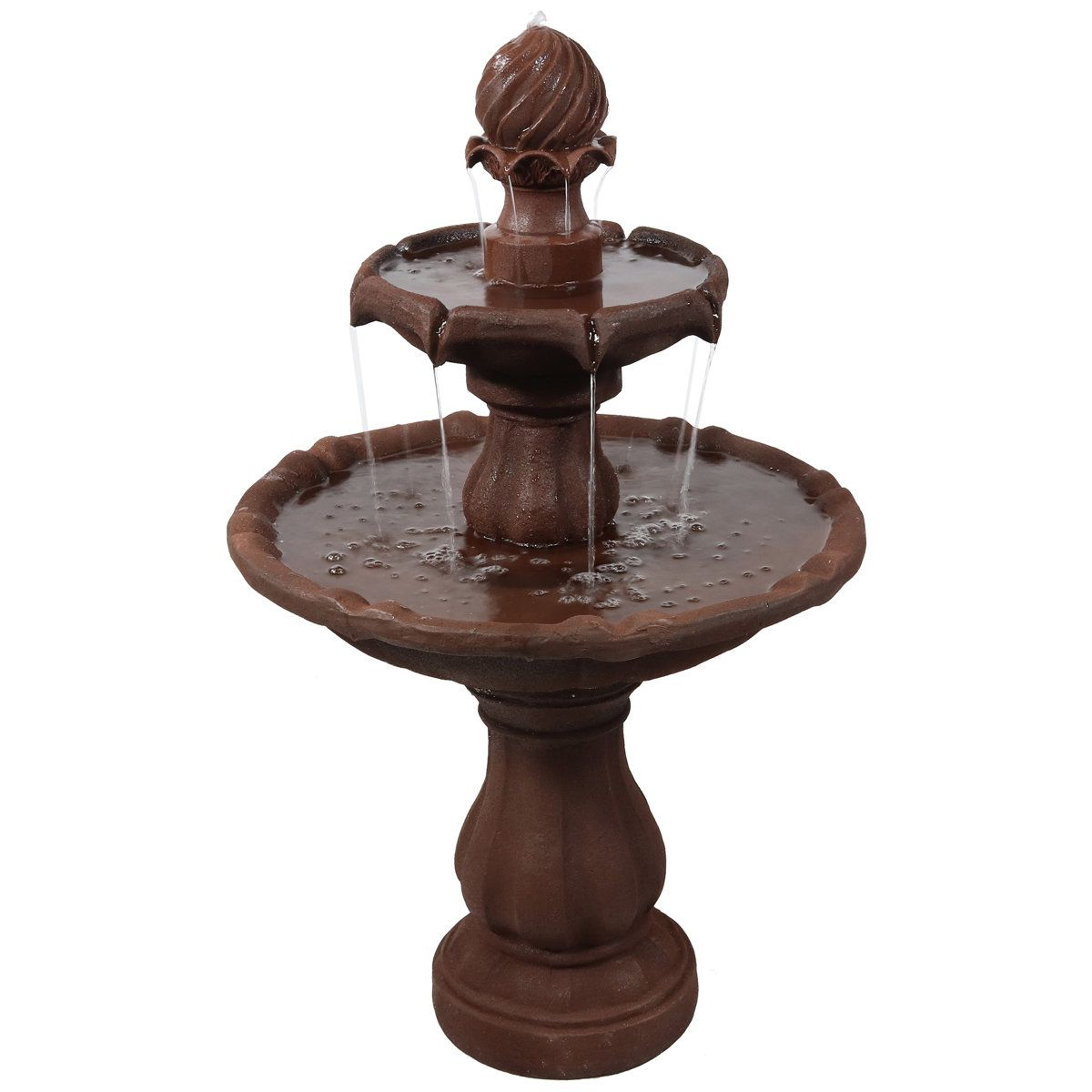 Traditional 2 Tier Solar Water Fountain With Battery Backup For Patio And Garden 13