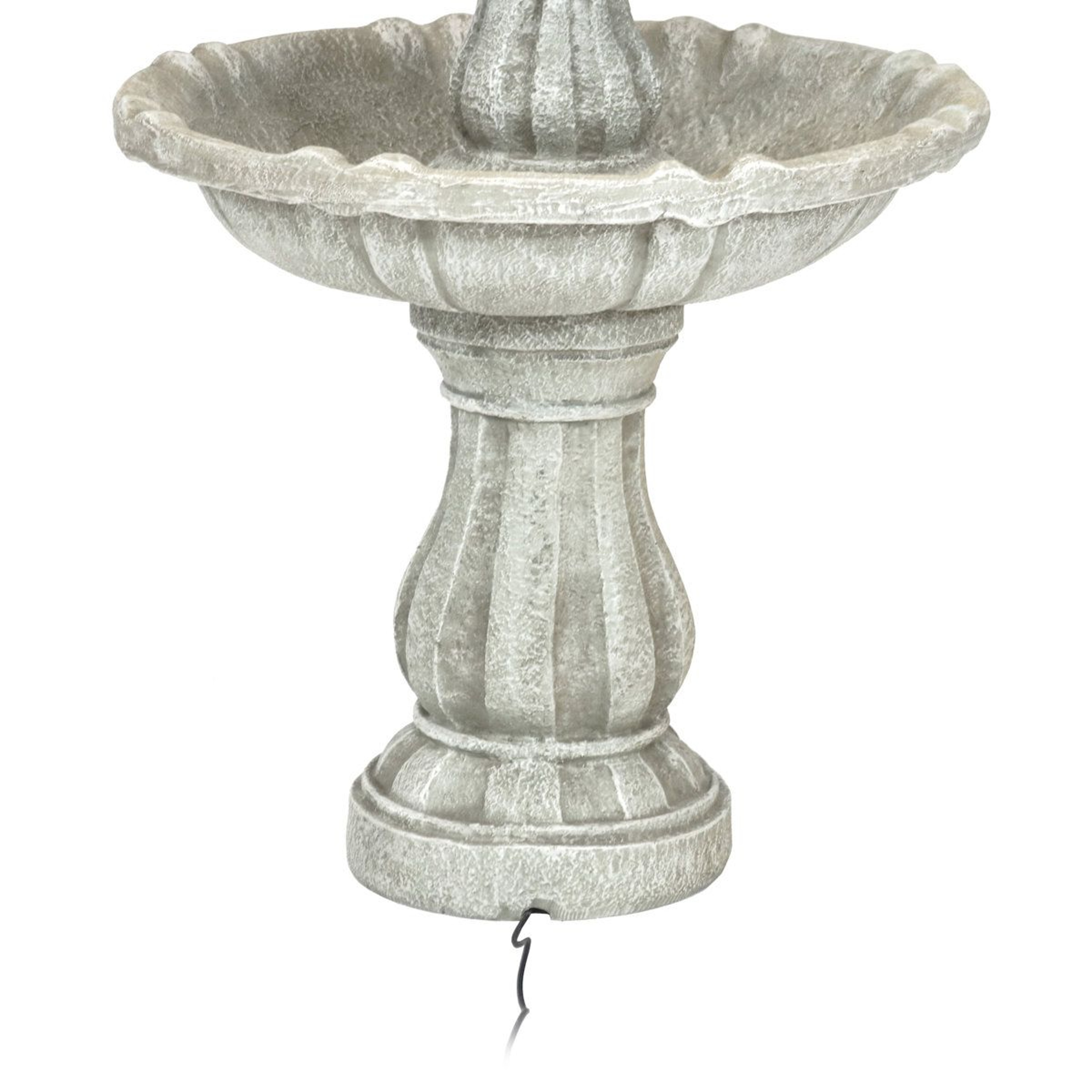 Traditional 2 Tier Solar Water Fountain With Battery Backup For Patio And Garden 1