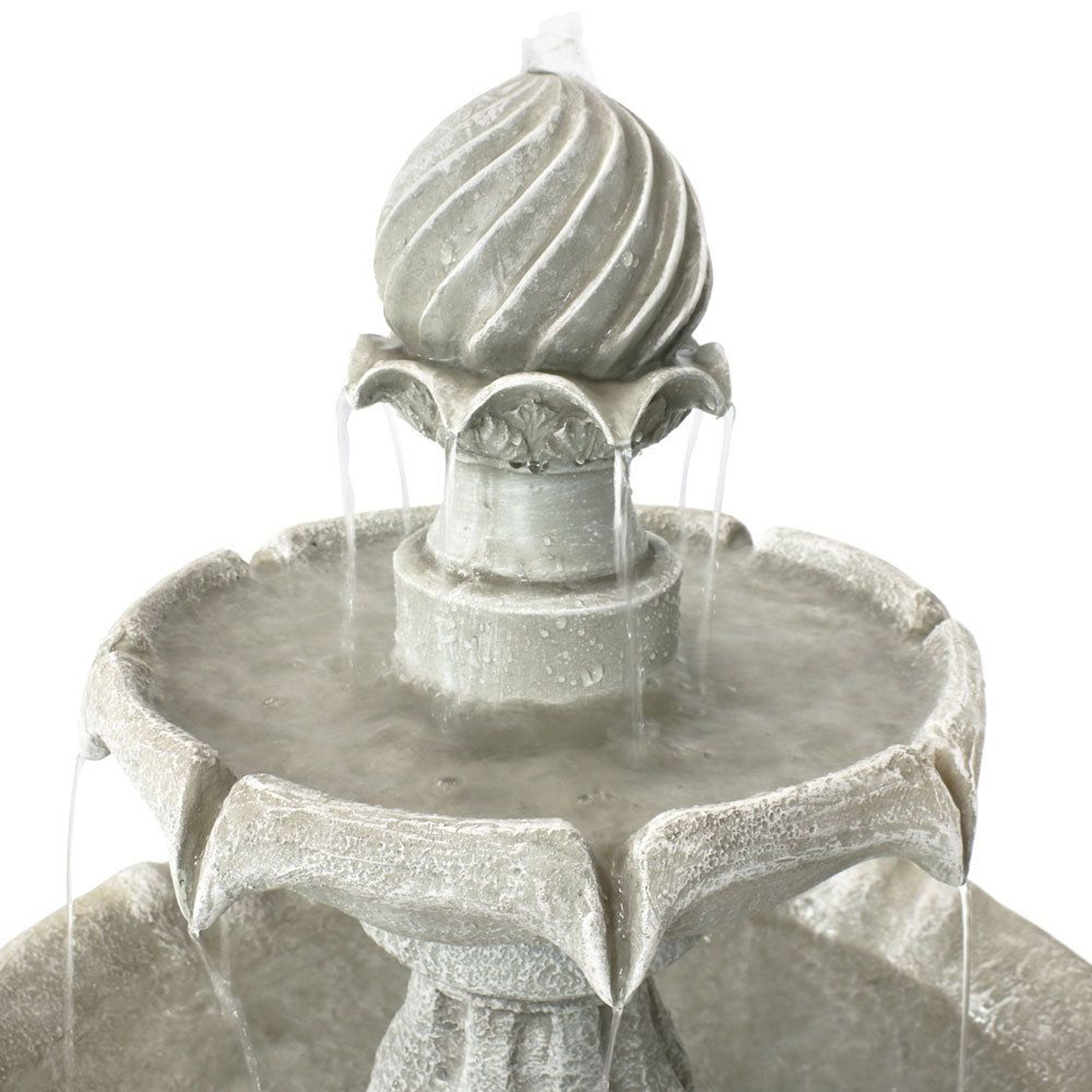 Traditional 2 Tier Solar Water Fountain With Battery Backup For Patio And Garden 2