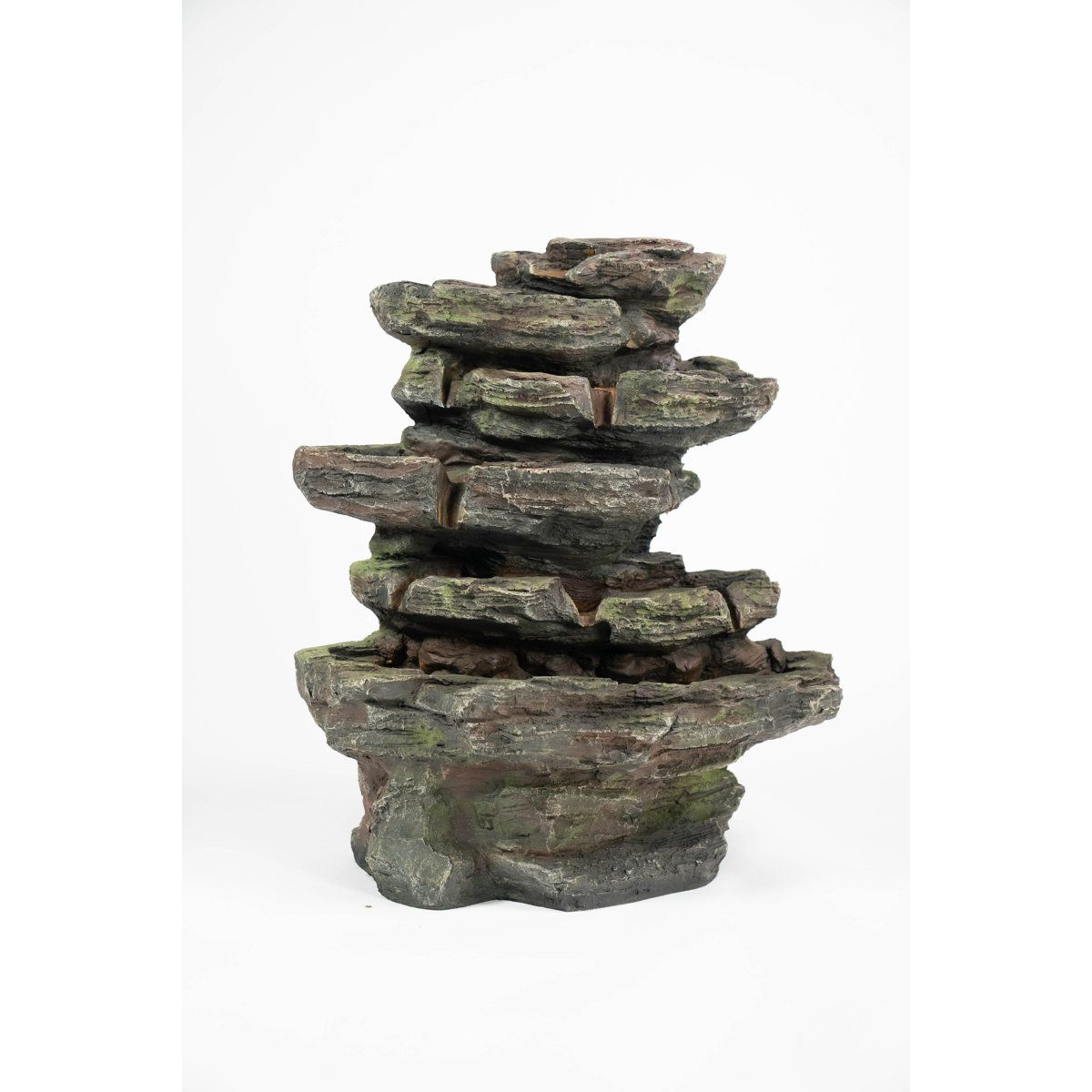 Multi Level Stone Water Fountain With LED Lights For Indoor Outdoor Garden Decor 1
