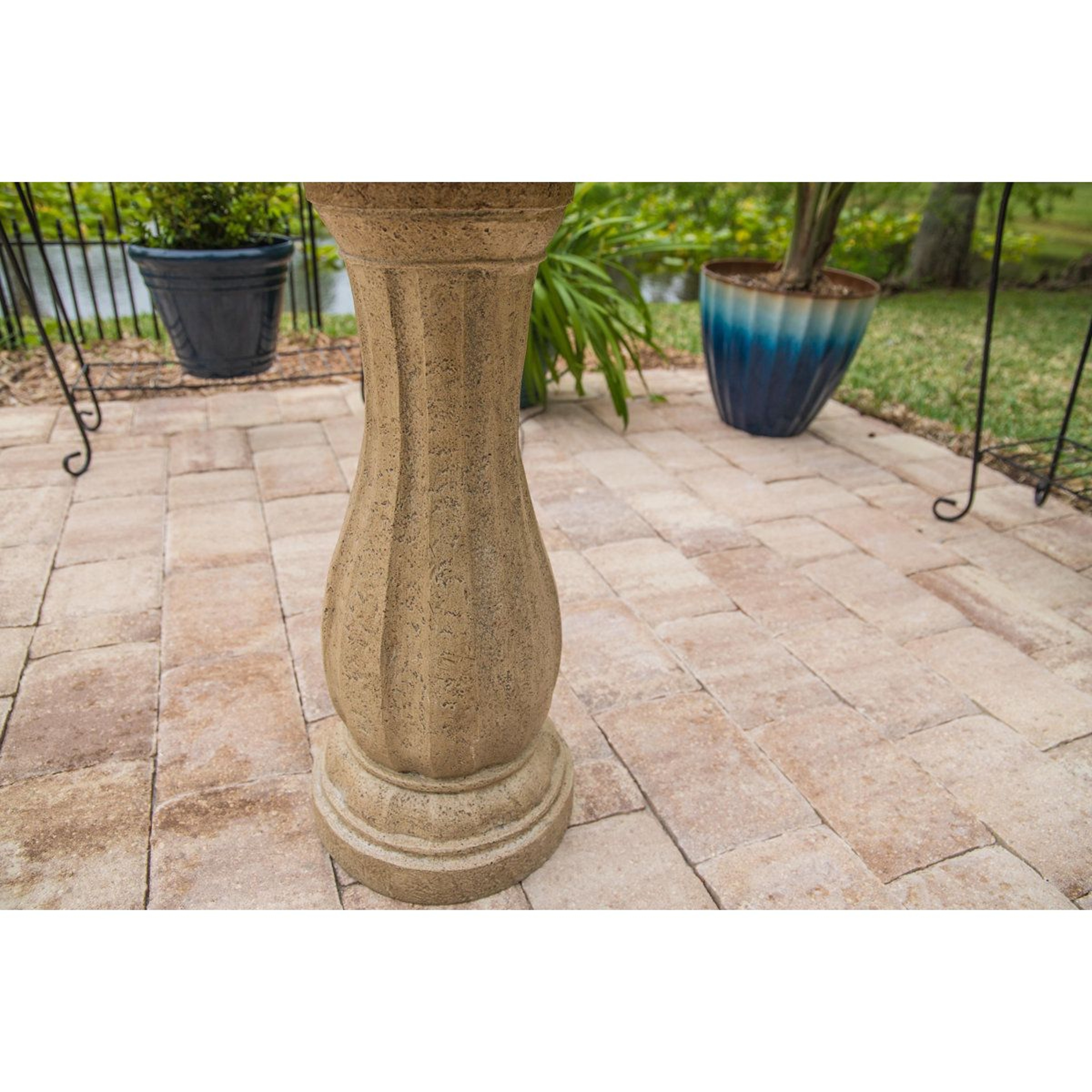 Frost 3 Tier Solar Outdoor Floor Fountain Sandstone Garden Water Feature 2
