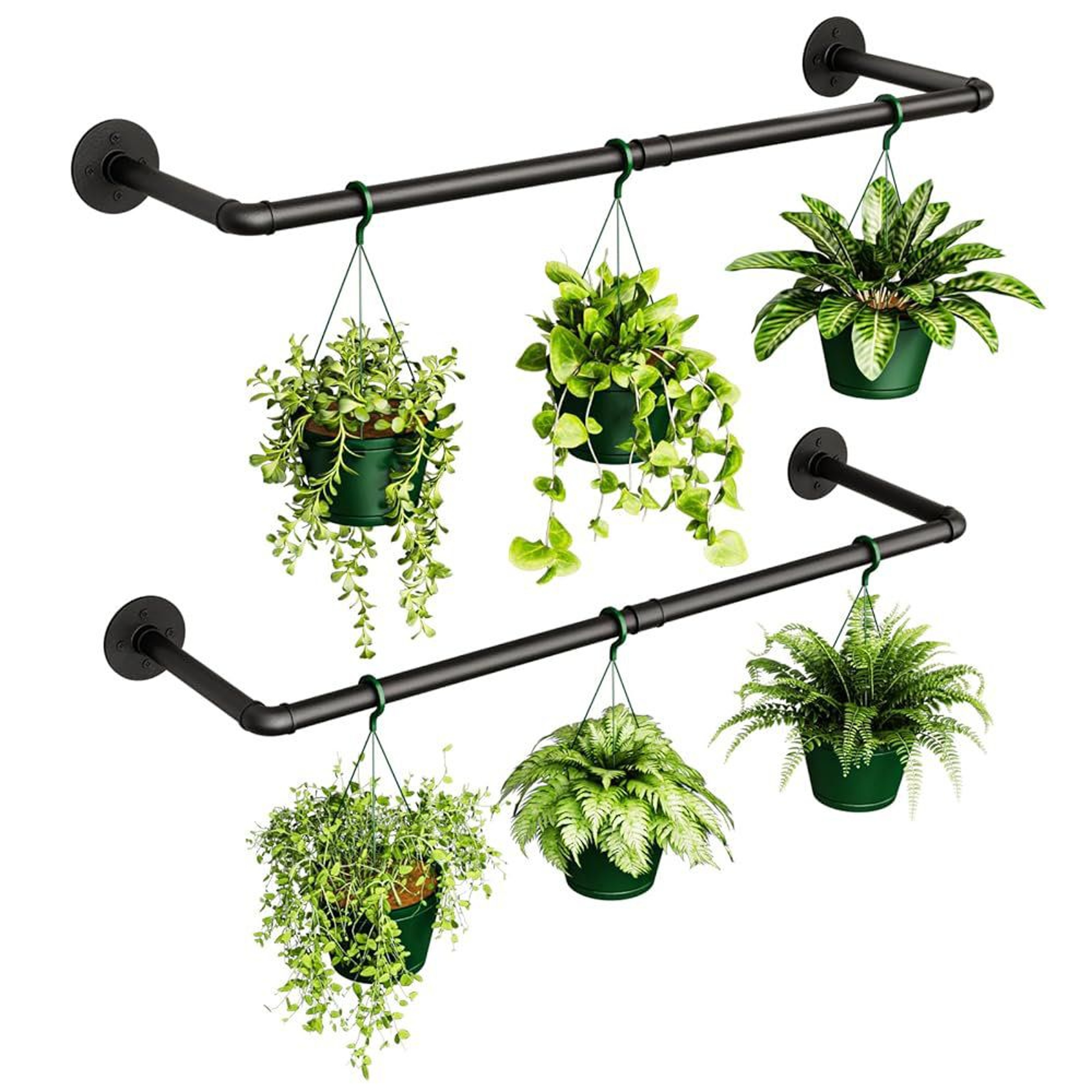 70 Inch Indoor Plant Rod Hanger Set Of 2 For Hanging Planters Wall Ceiling And Window 0
