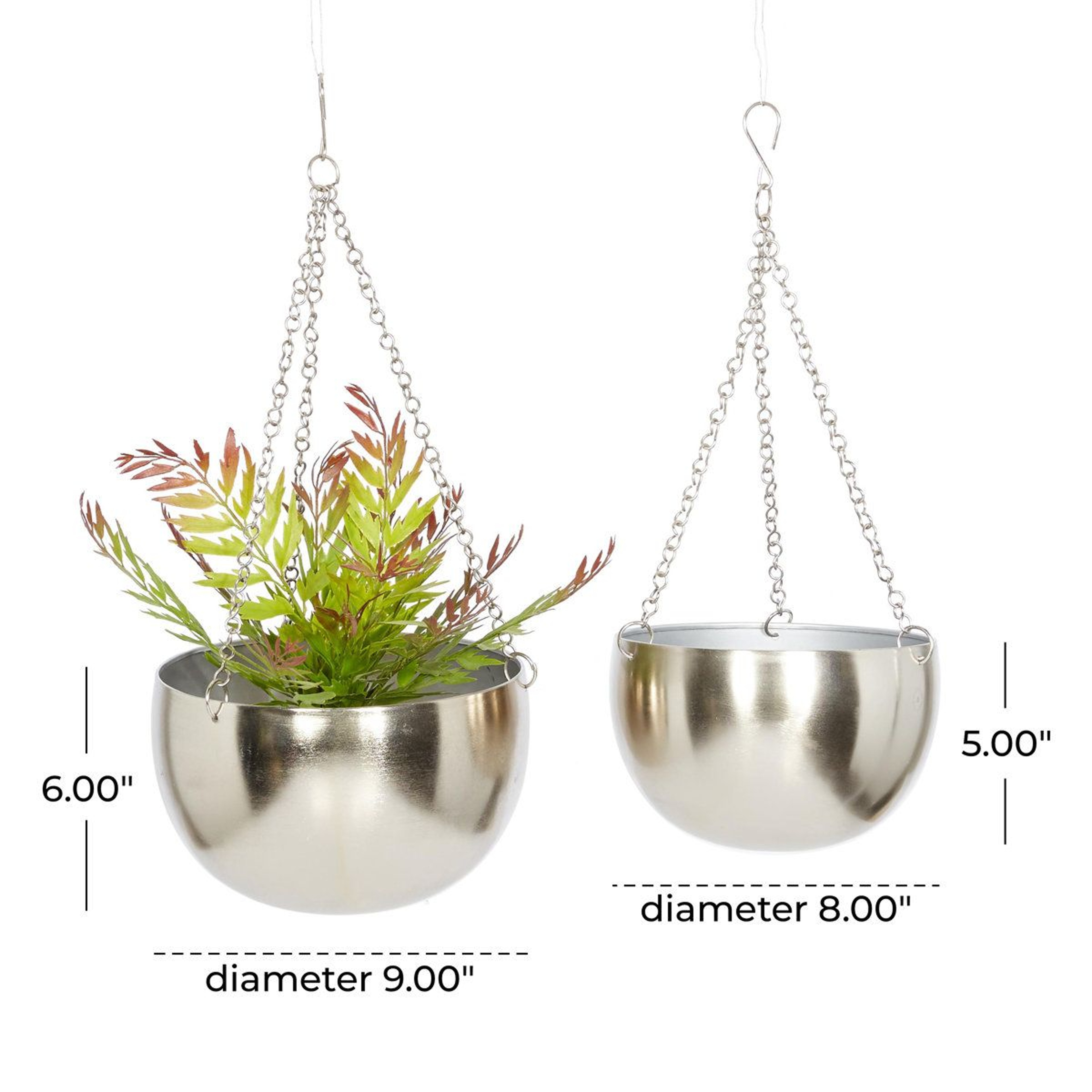 Elegant Iron Hanging Wall Planter Set Modern Hanging Plant Pots For Indoor Outdoor Decor 6