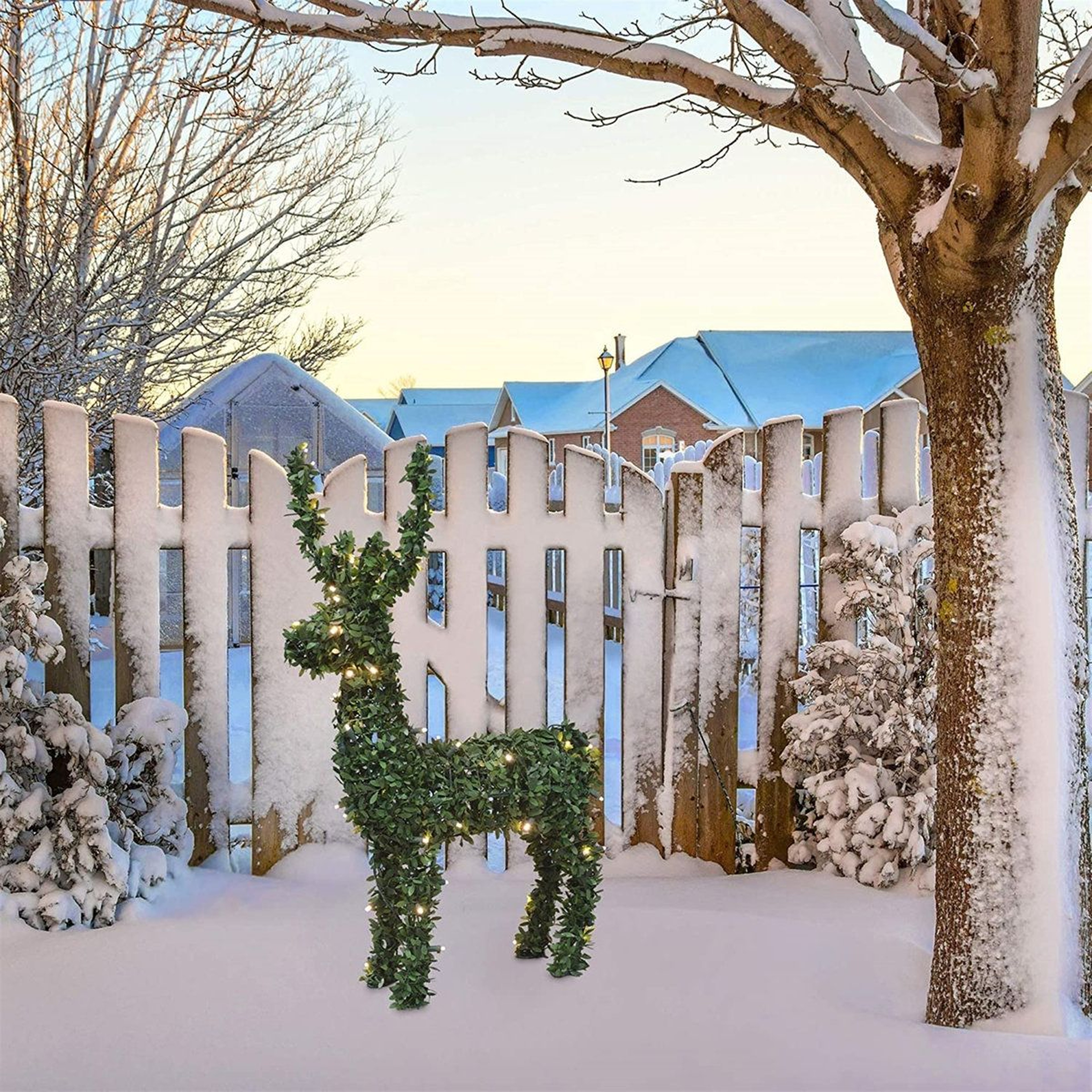 Pre Lit Standing Deer Christmas Decoration Outdoor Topiary Yard Decor 1