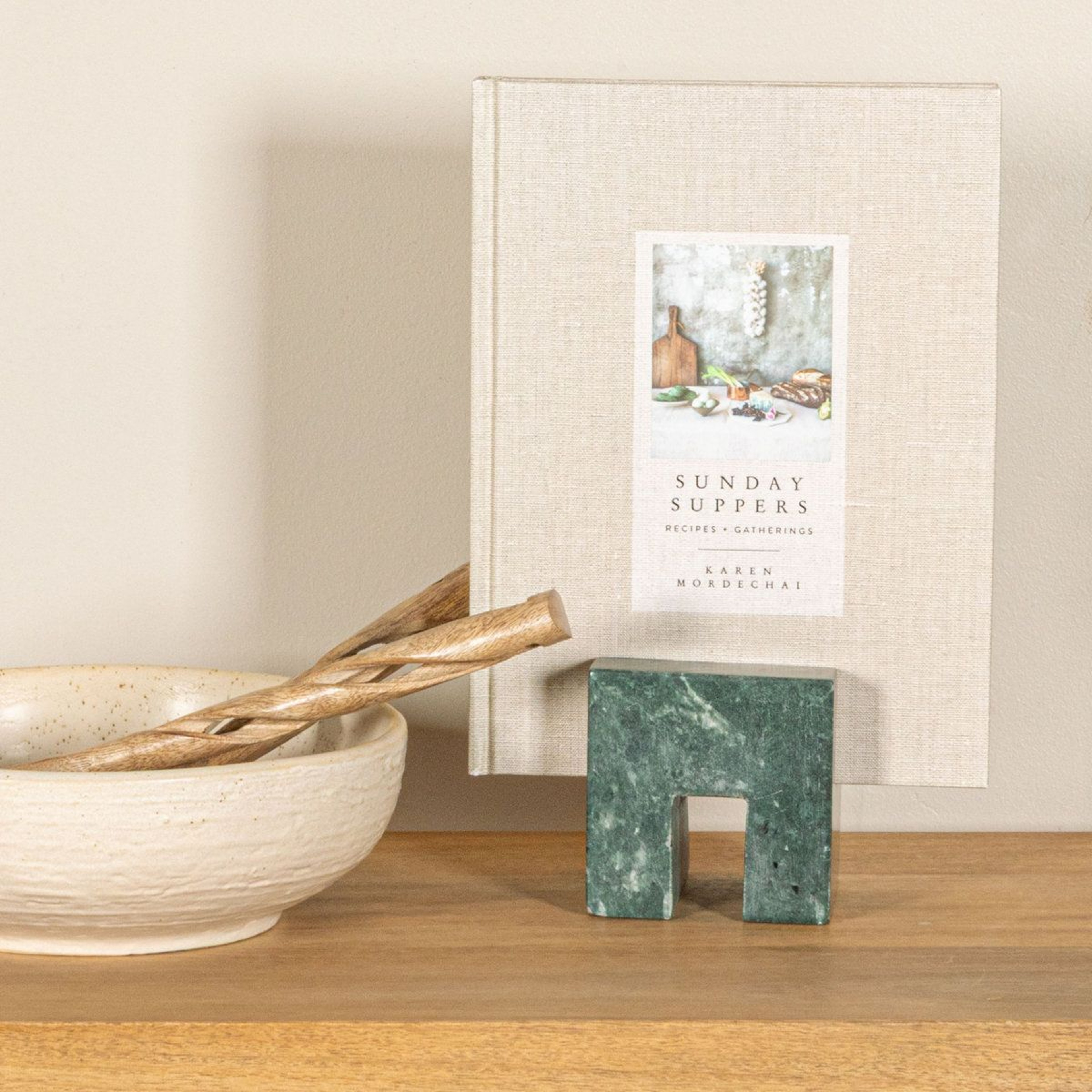 Green Marble Cookbook Stand Recipe Book Holder 1