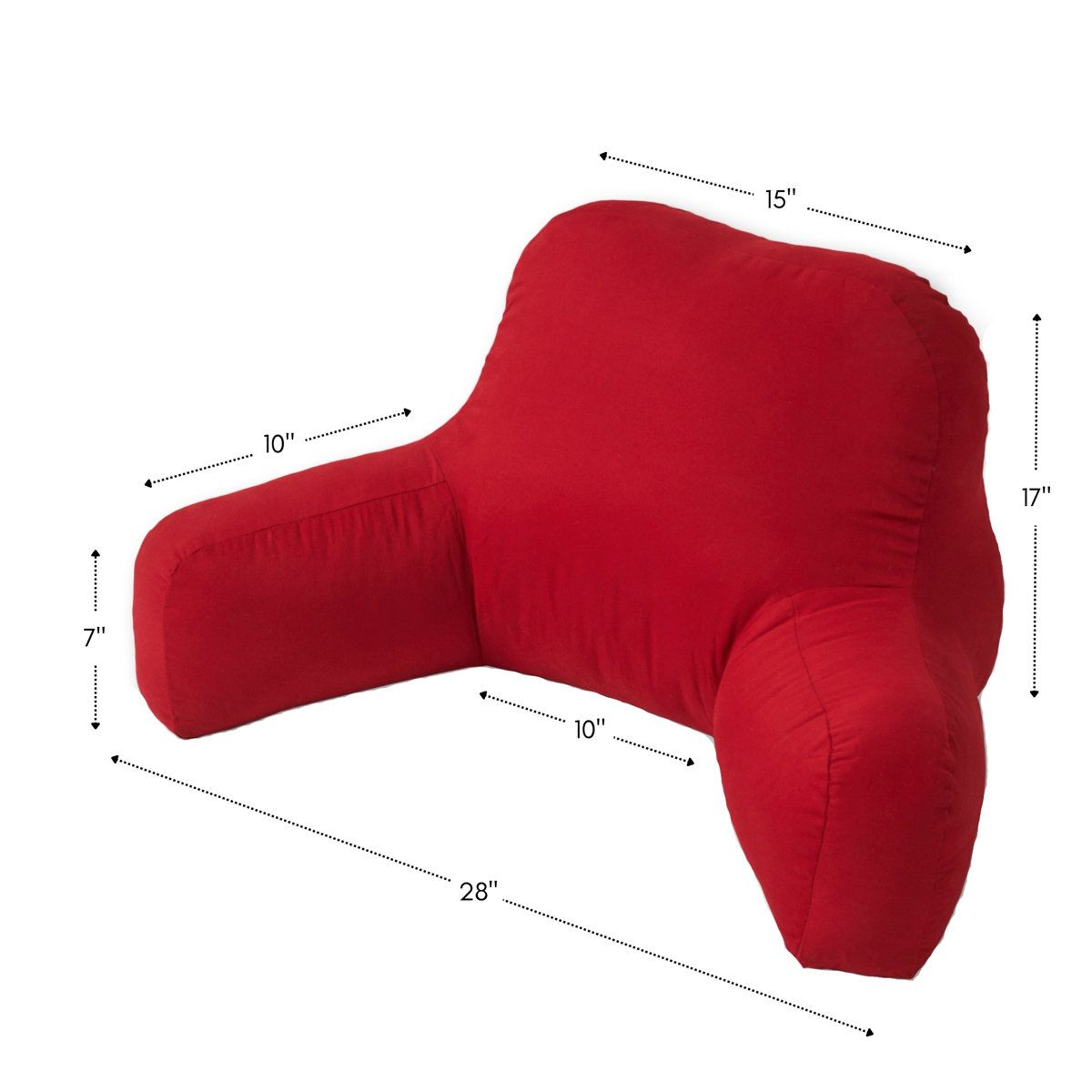 Hyatt Cotton Bedrest Pillow Reading Pillow With Arms For Bed 2