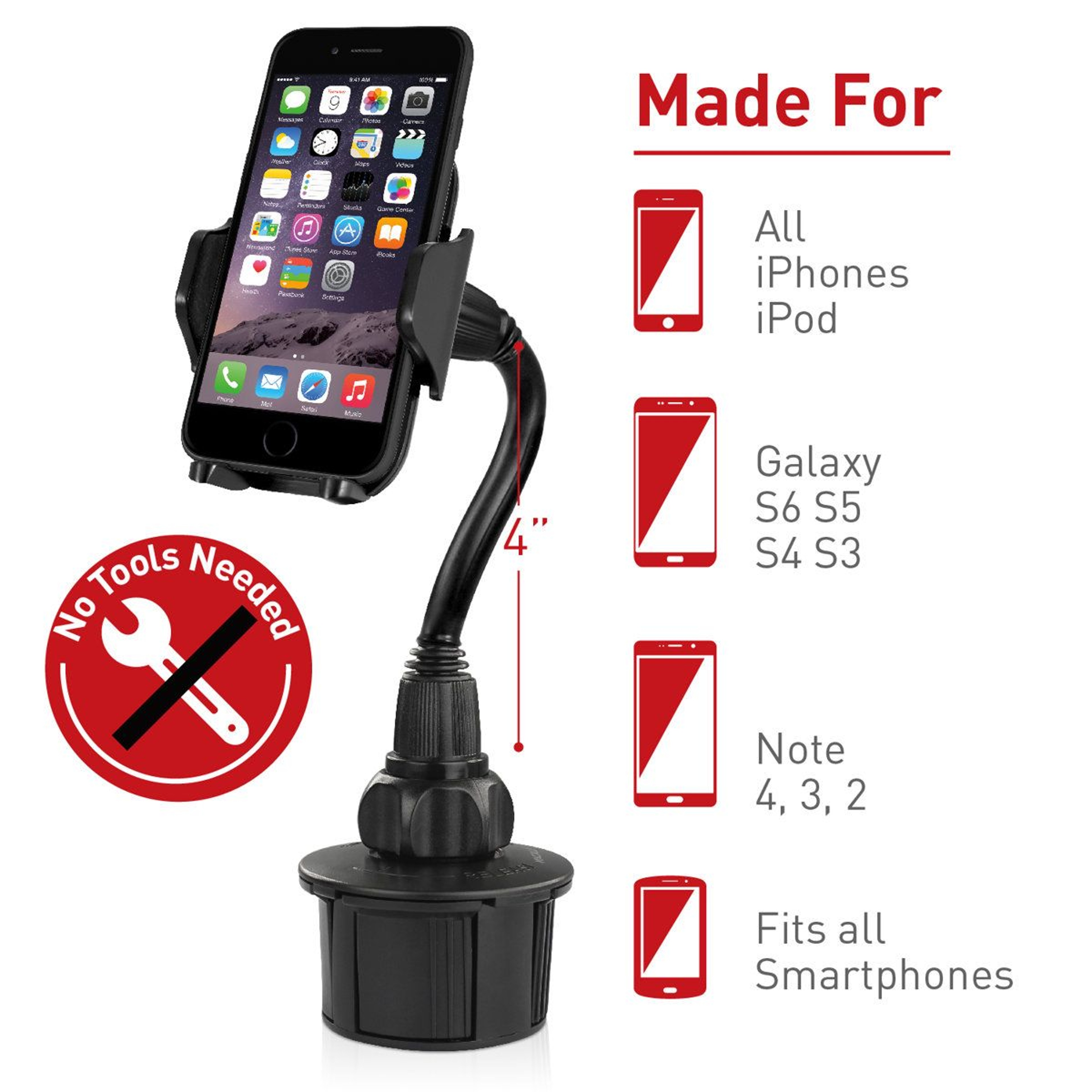 Macally Adjustable Desktop Mount For Smartphones And GPS Devices 3