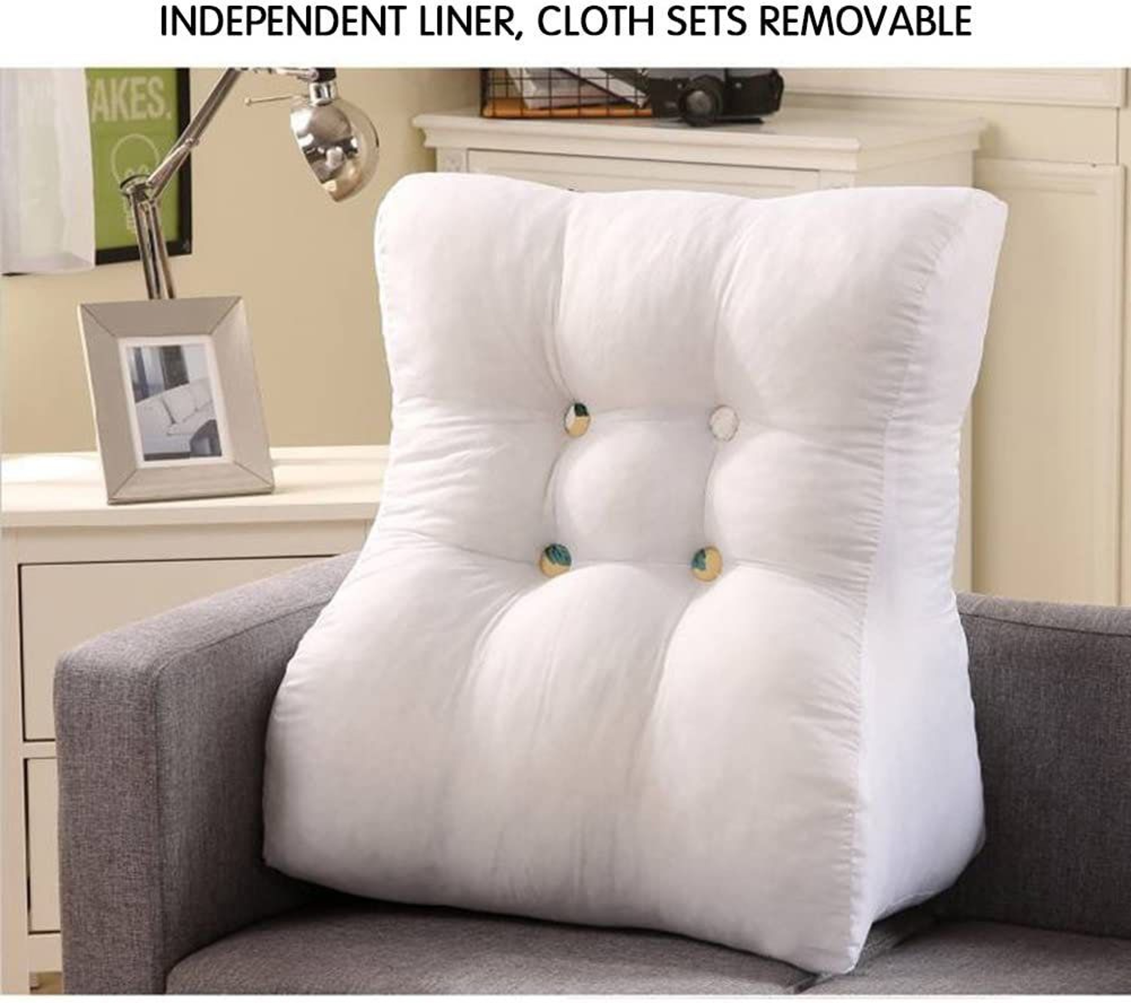 Contoured Wedge Reading Pillow With Back Support For Bed Sofa And Lounging 4
