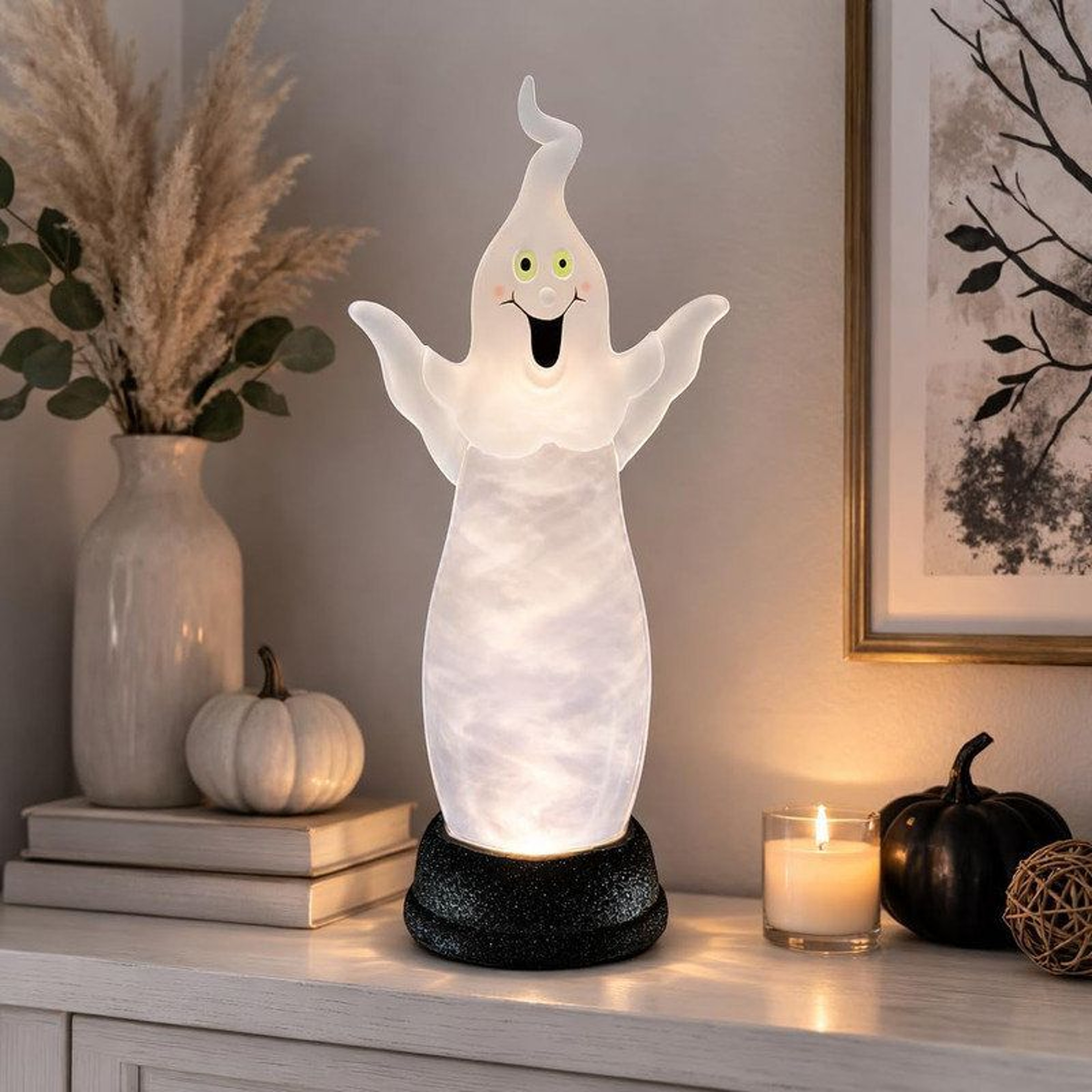 135H Acrylic Ghost Halloween Decor With LED Lights And Spinning Smoke 2
