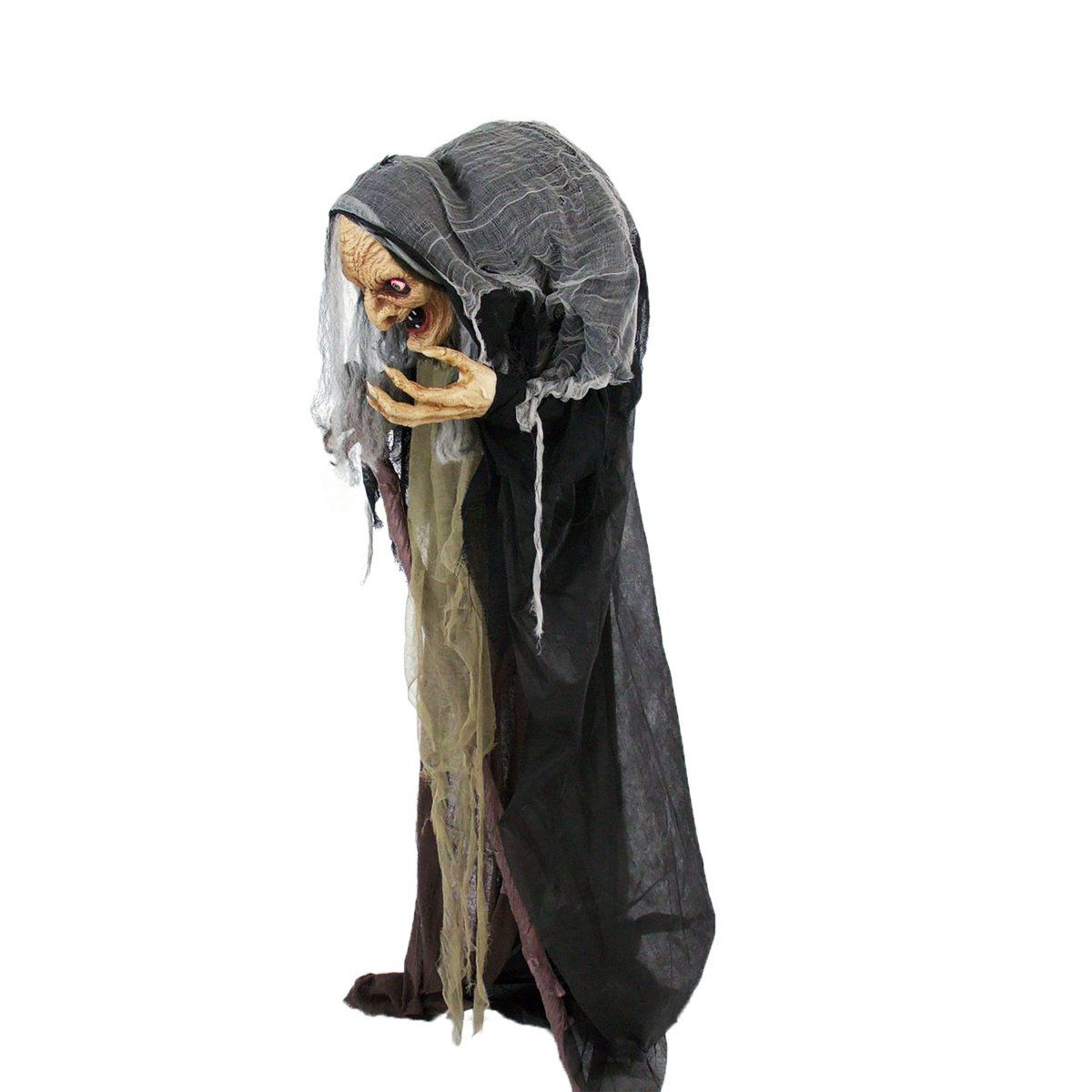53 Ft Animatronic Haunted Witch Display With LED Eyes And Sound 0