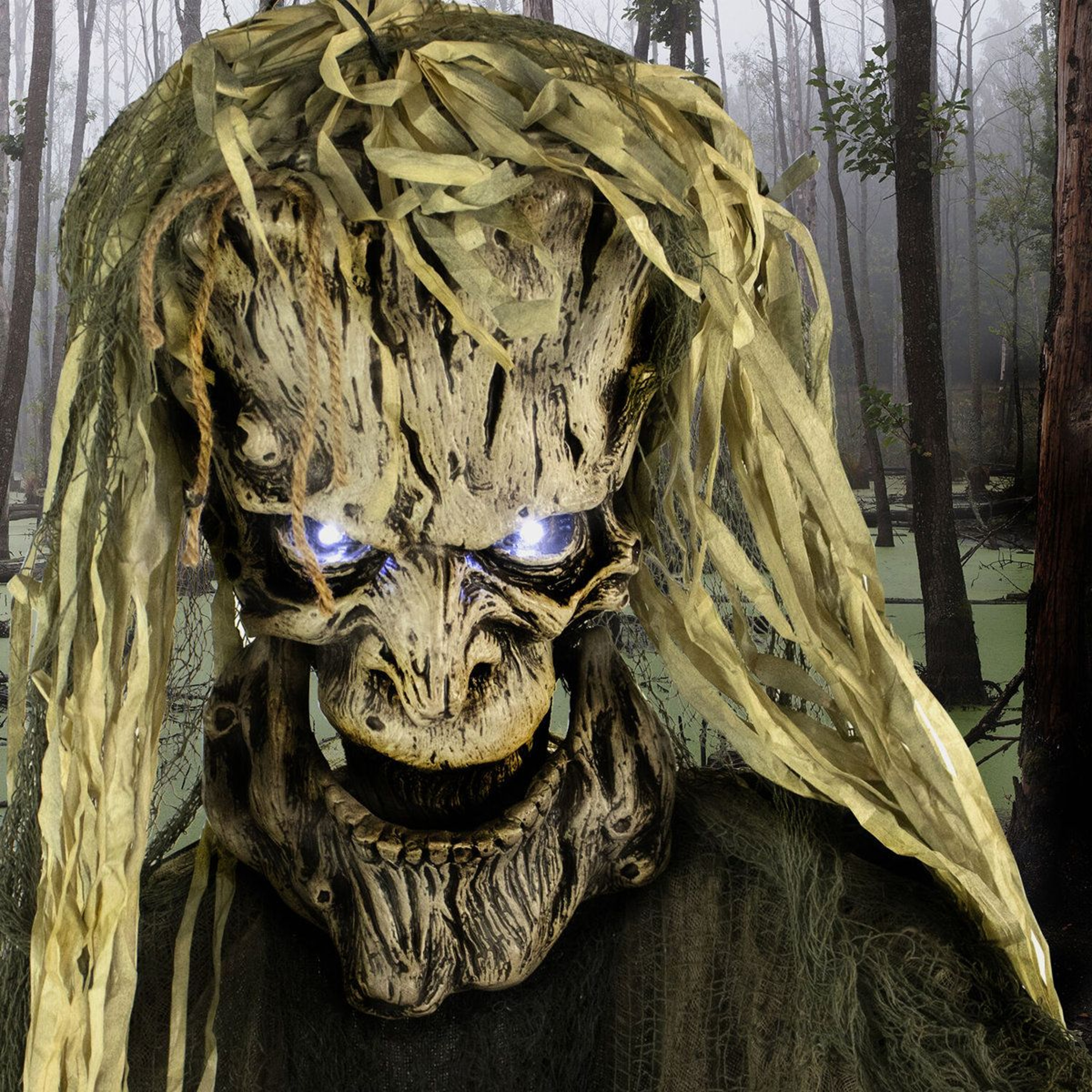 625 Ft Scary Talking Tree Man Animatronic With Light Sound And Moving Mouth 6