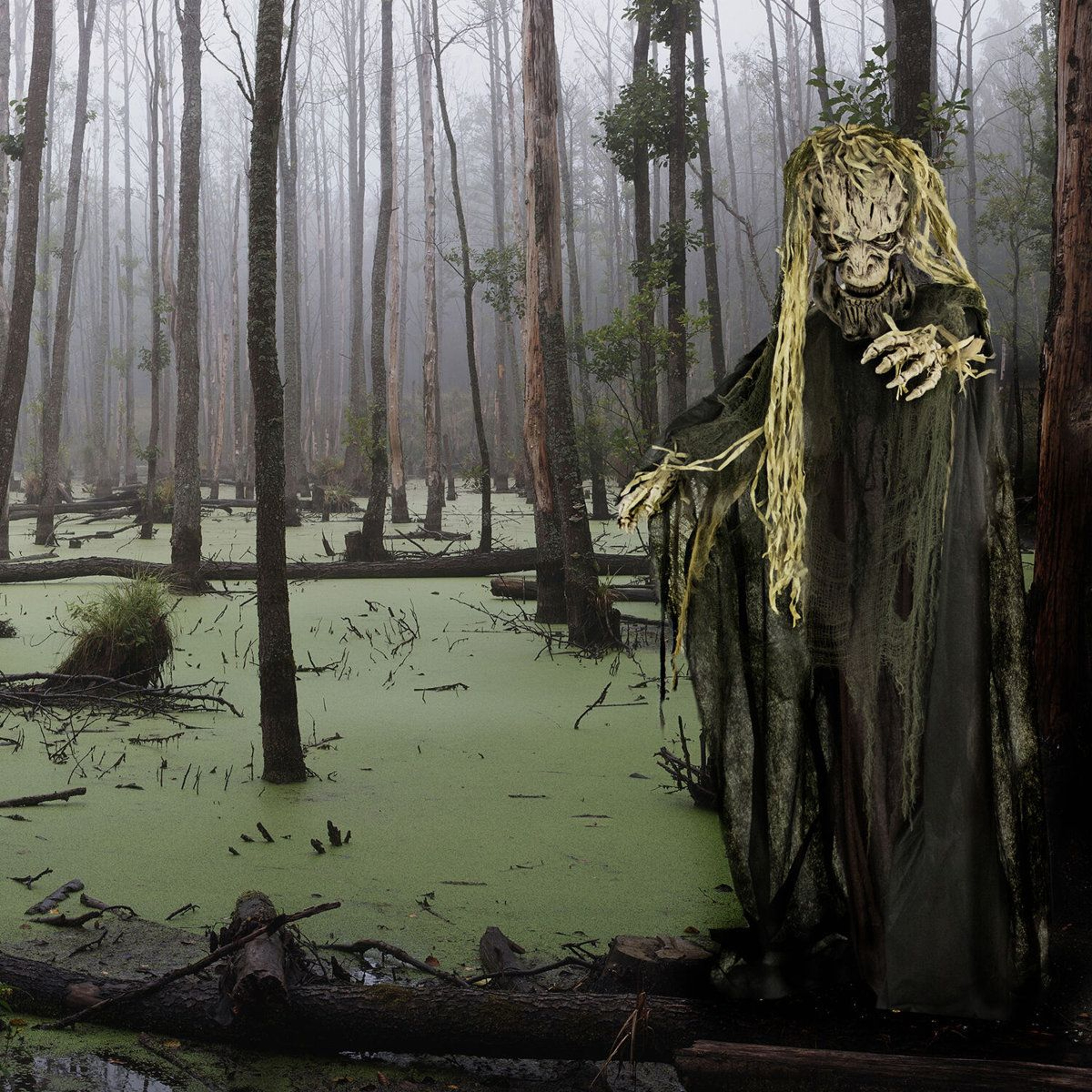 625 Ft Scary Talking Tree Man Animatronic With Light Sound And Moving Mouth 10