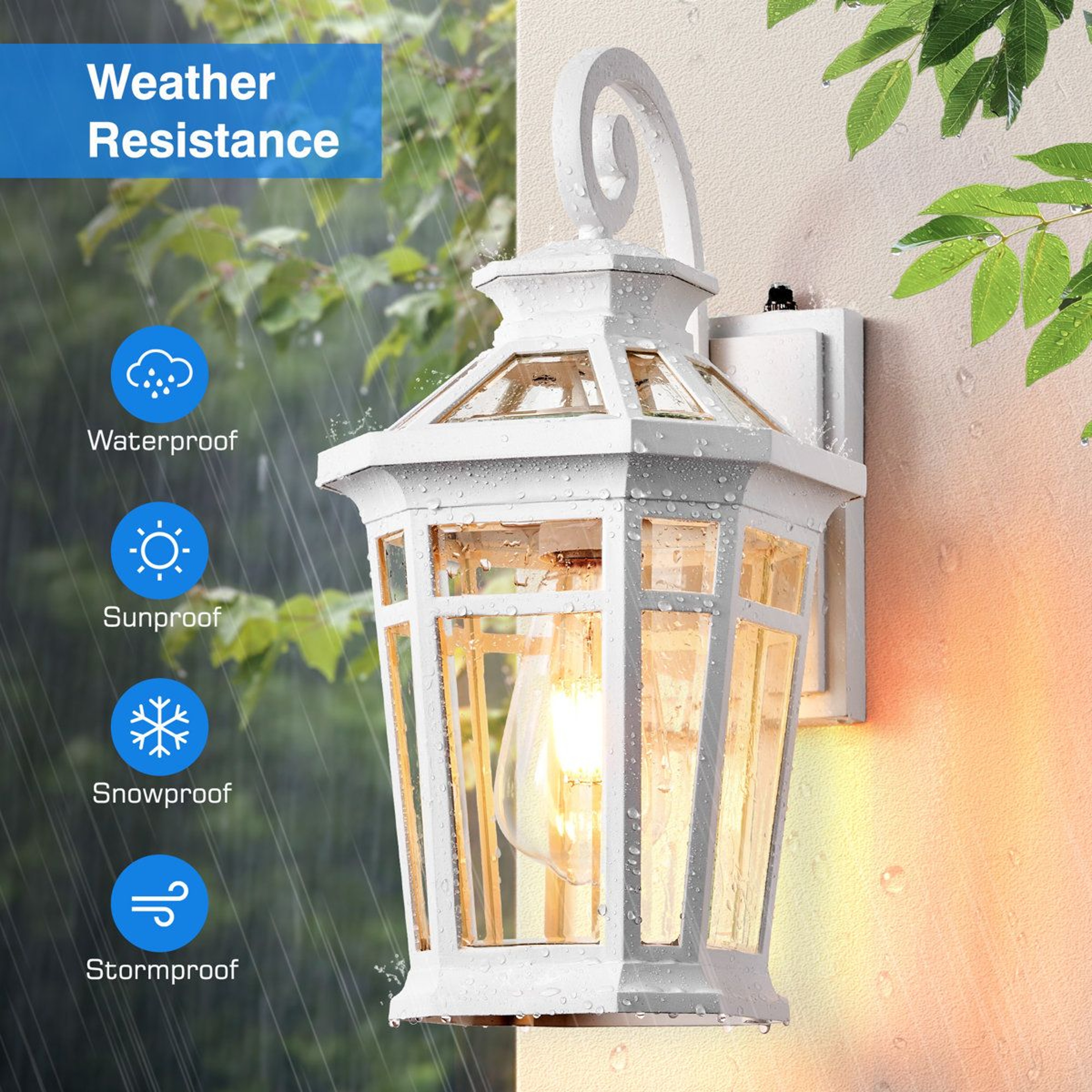 2 Pack Outdoor Wall Lanterns With Dusk To Dawn Sensor 2