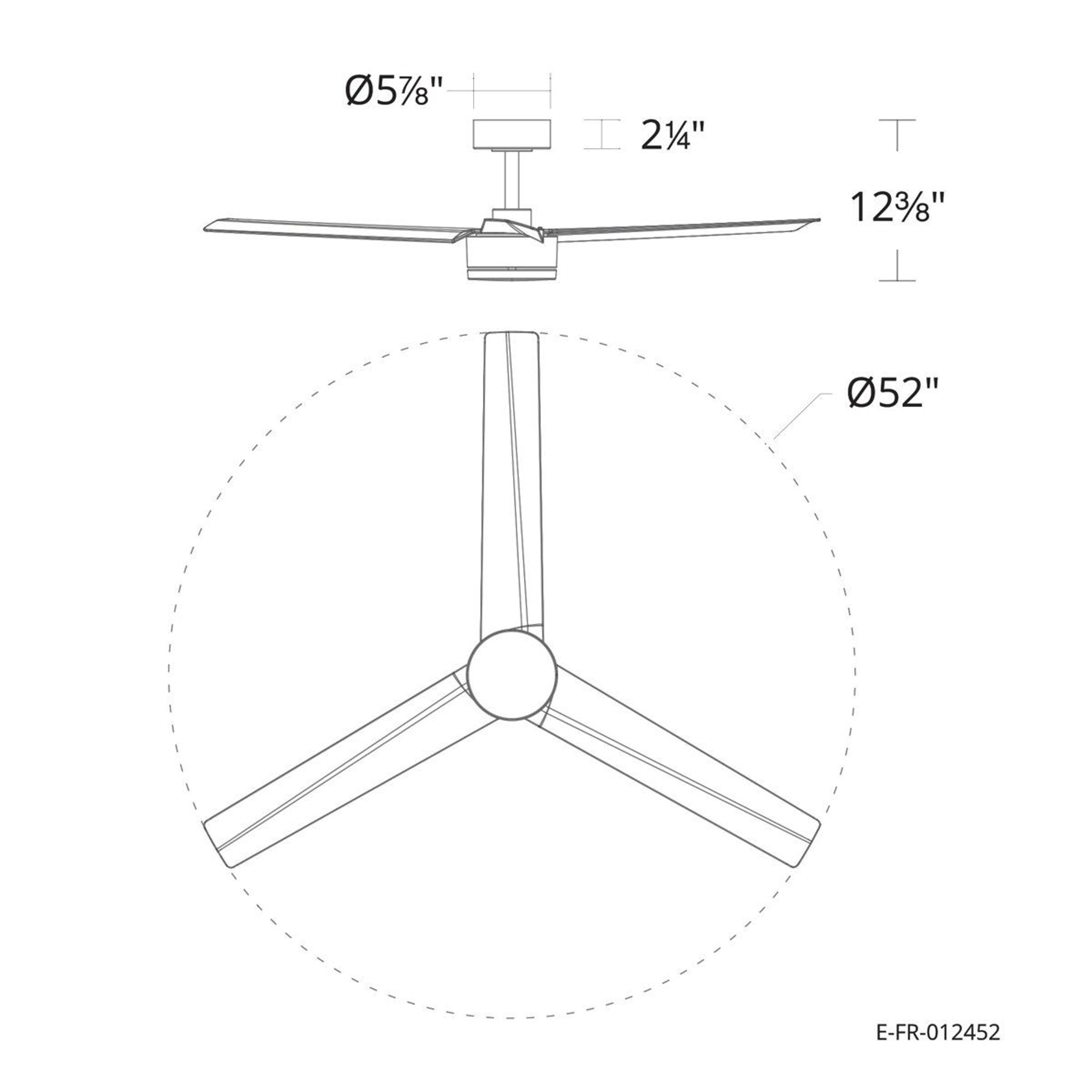 Smart 52Inch Indoor Outdoor Ceiling Fan With Remote And Reversible DC Motor 3