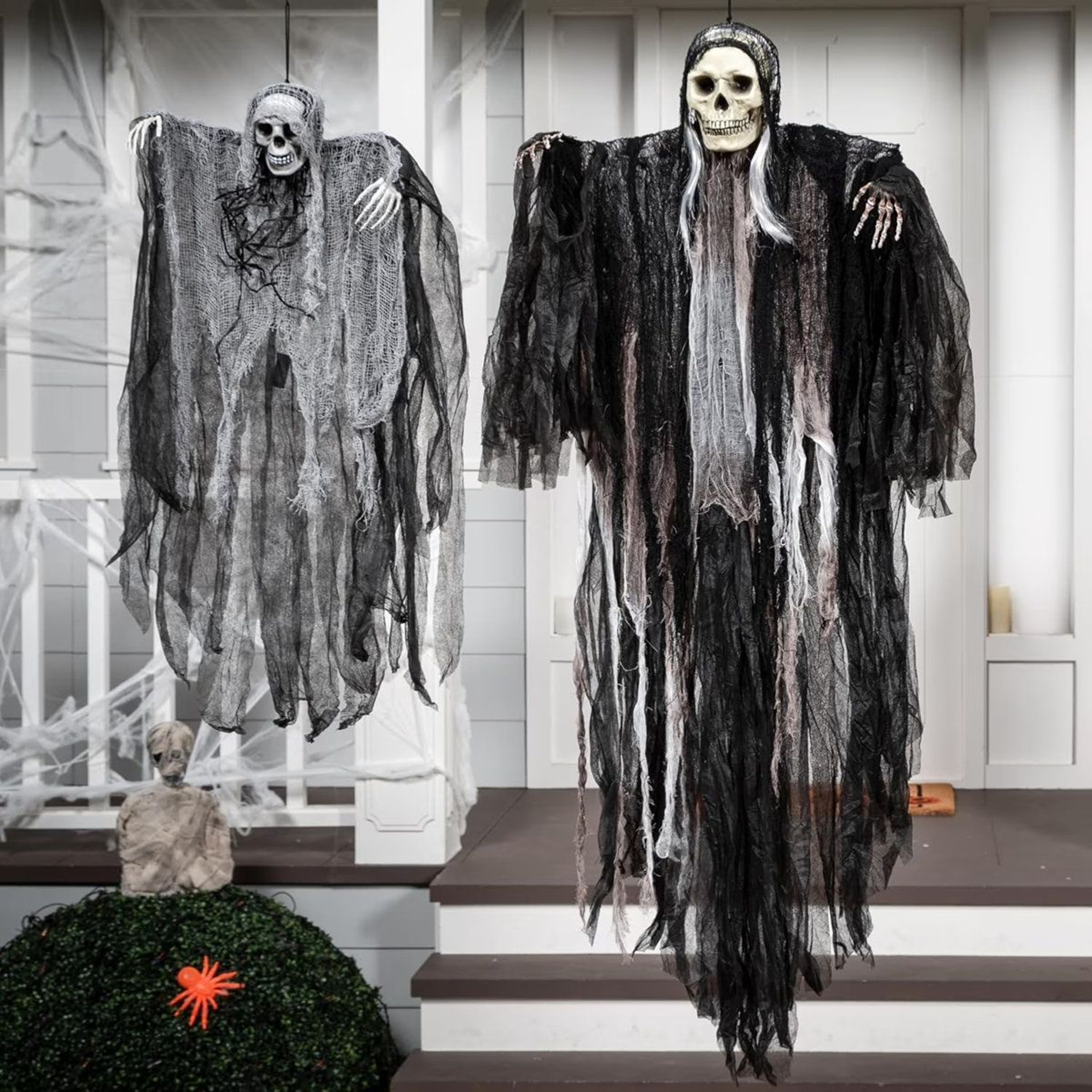2 Piece Halloween Hanging Grim Reaper Decorations Set Outdoor 3