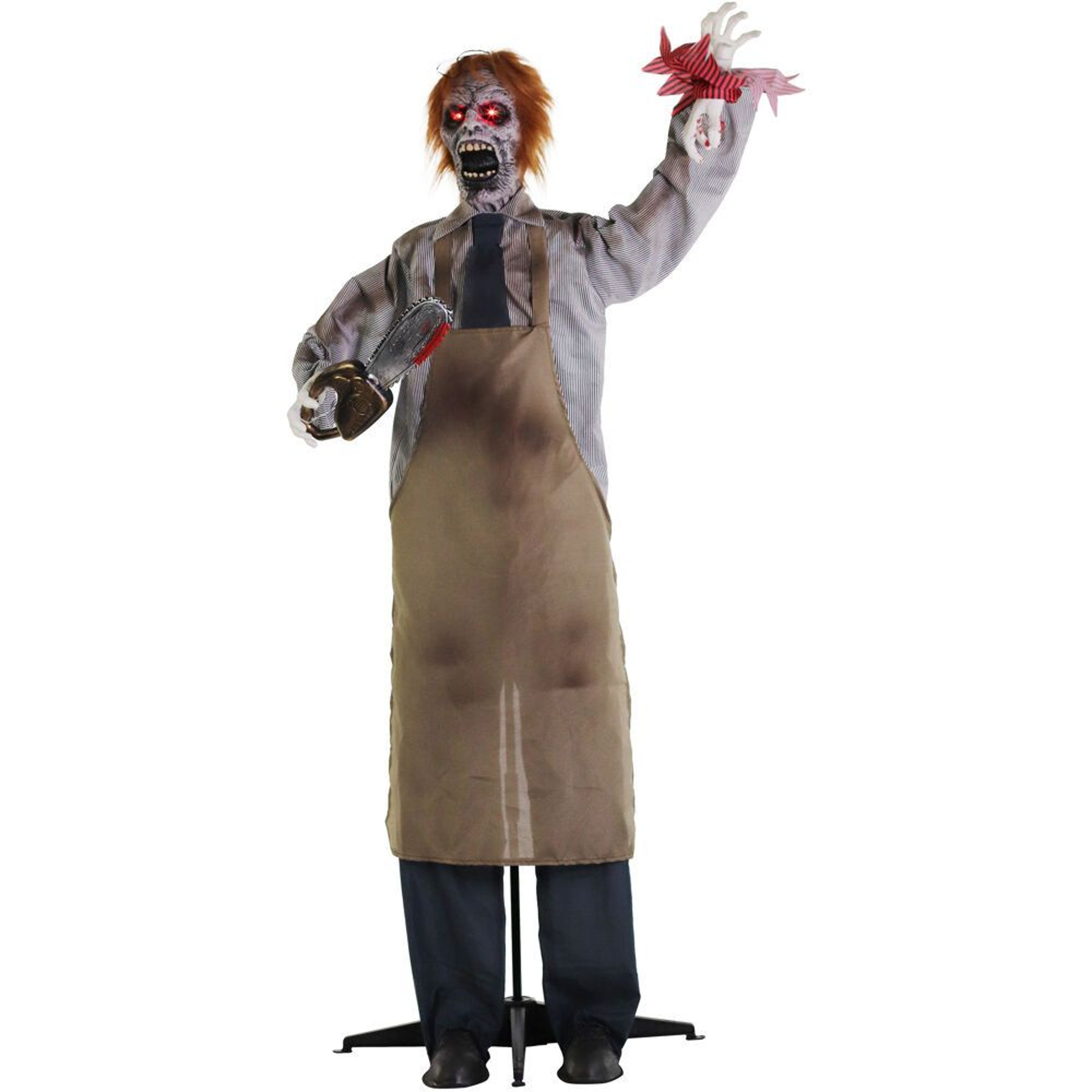 67 In Chainsaw Zombie Animatronic With Motion Sound And Red LED Eyes 0