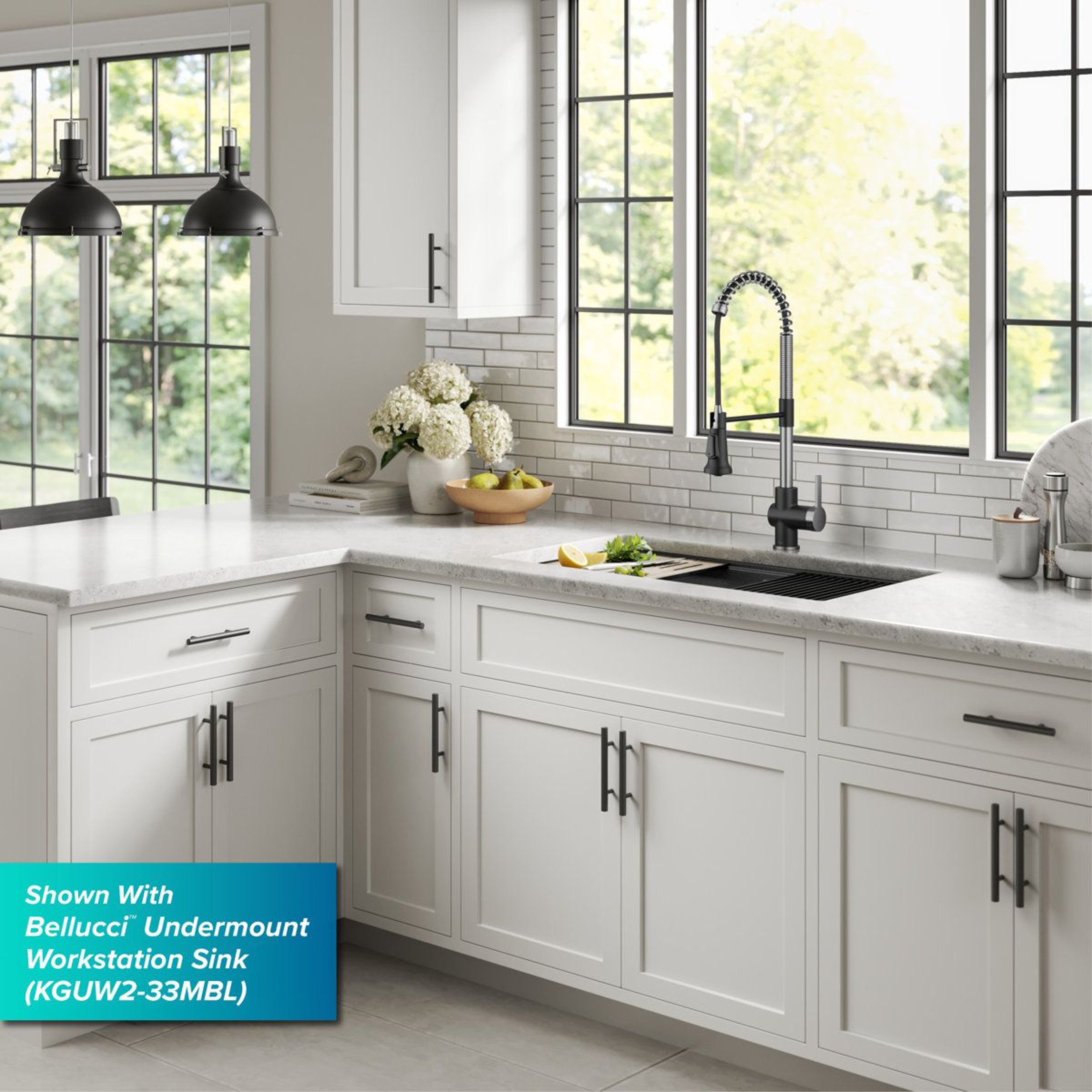 Commercial Style Single Handle Pull Down Kitchen Faucet With High Arc Spout 2