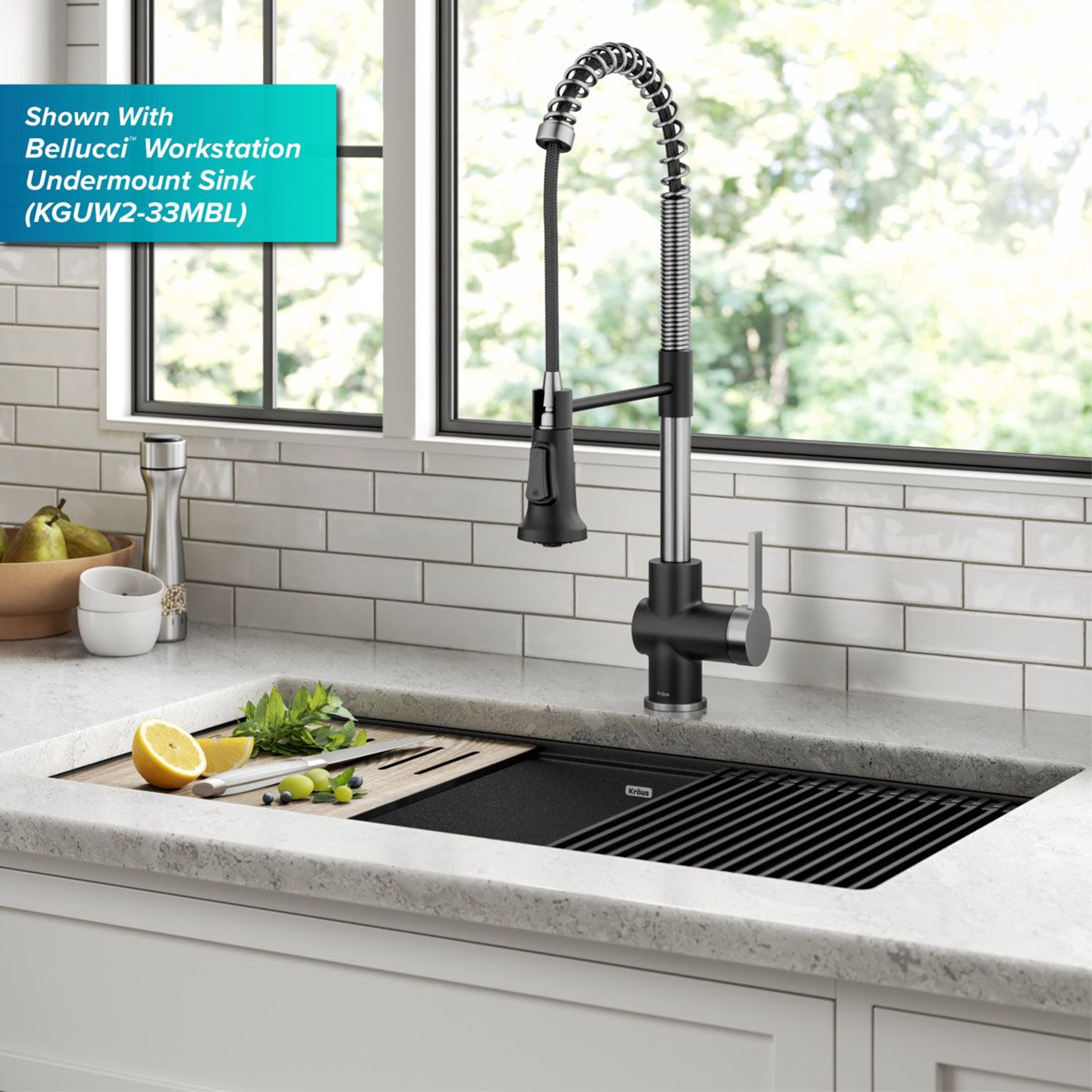 Commercial Style Single Handle Pull Down Kitchen Faucet With High Arc Spout 8