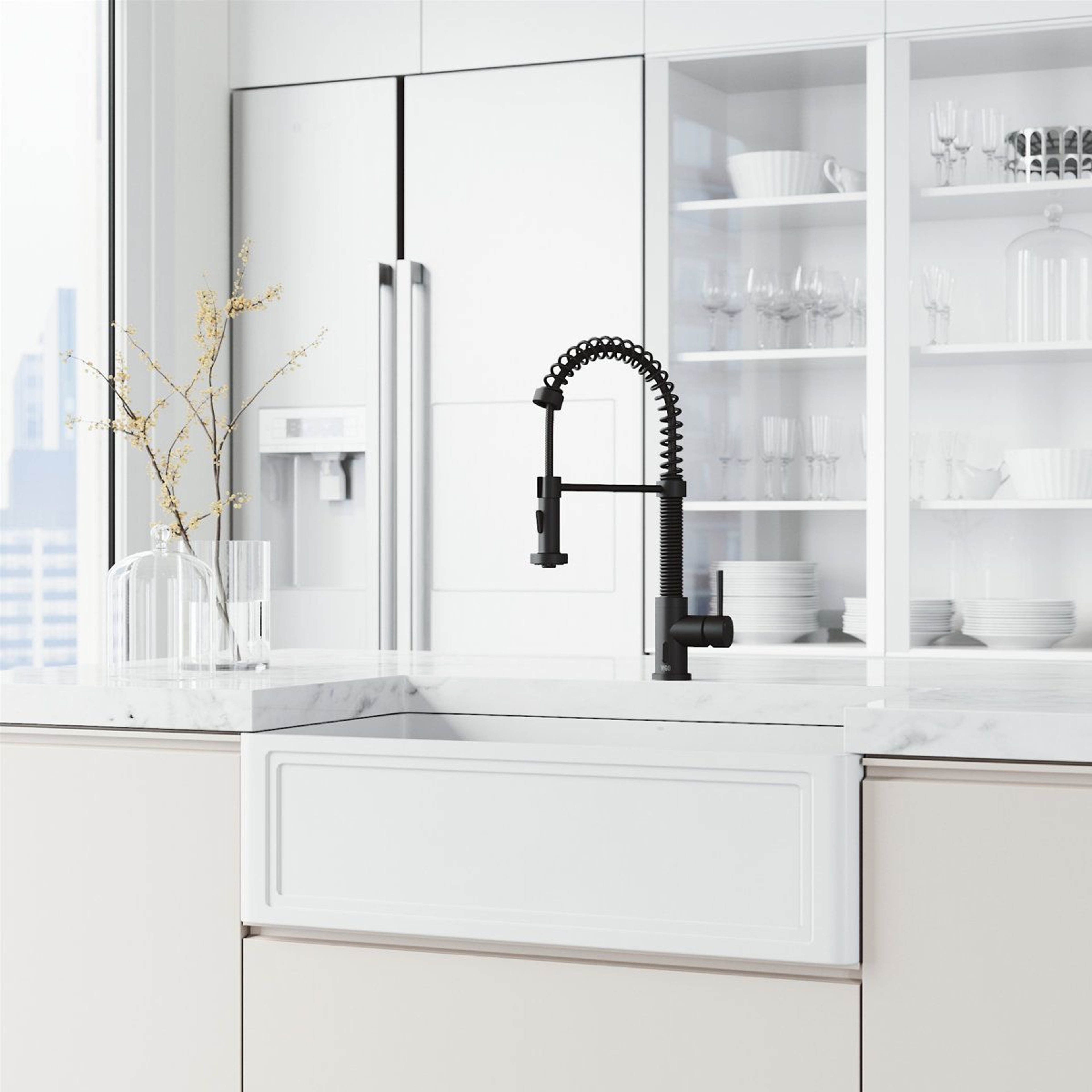 19 Inch Touchless Pull Down Kitchen Faucet With Dual Function Sprayer 12