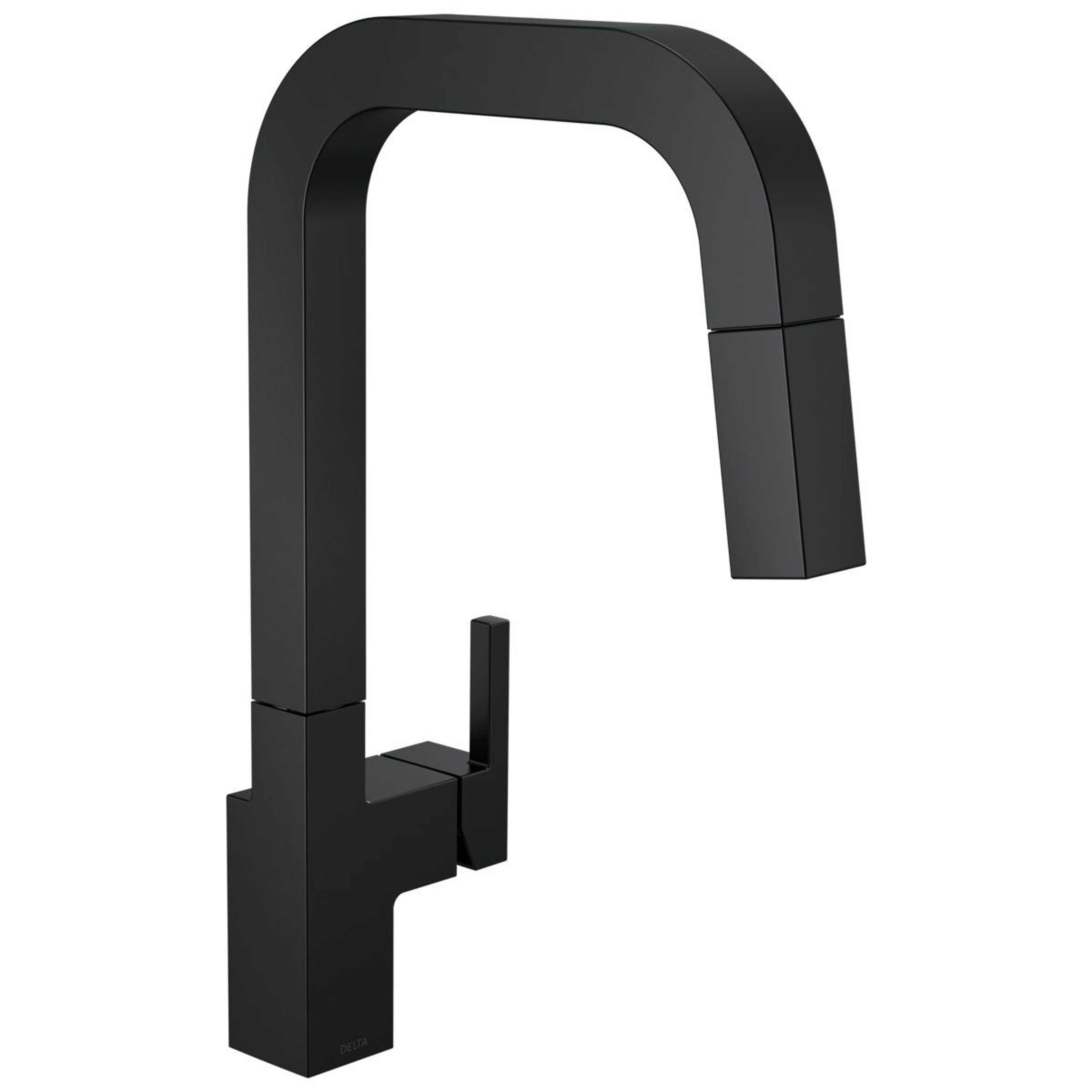 Matte Black Kitchen Faucet With Pull Down Sprayer Single Handle Gooseneck Sink Faucet 0