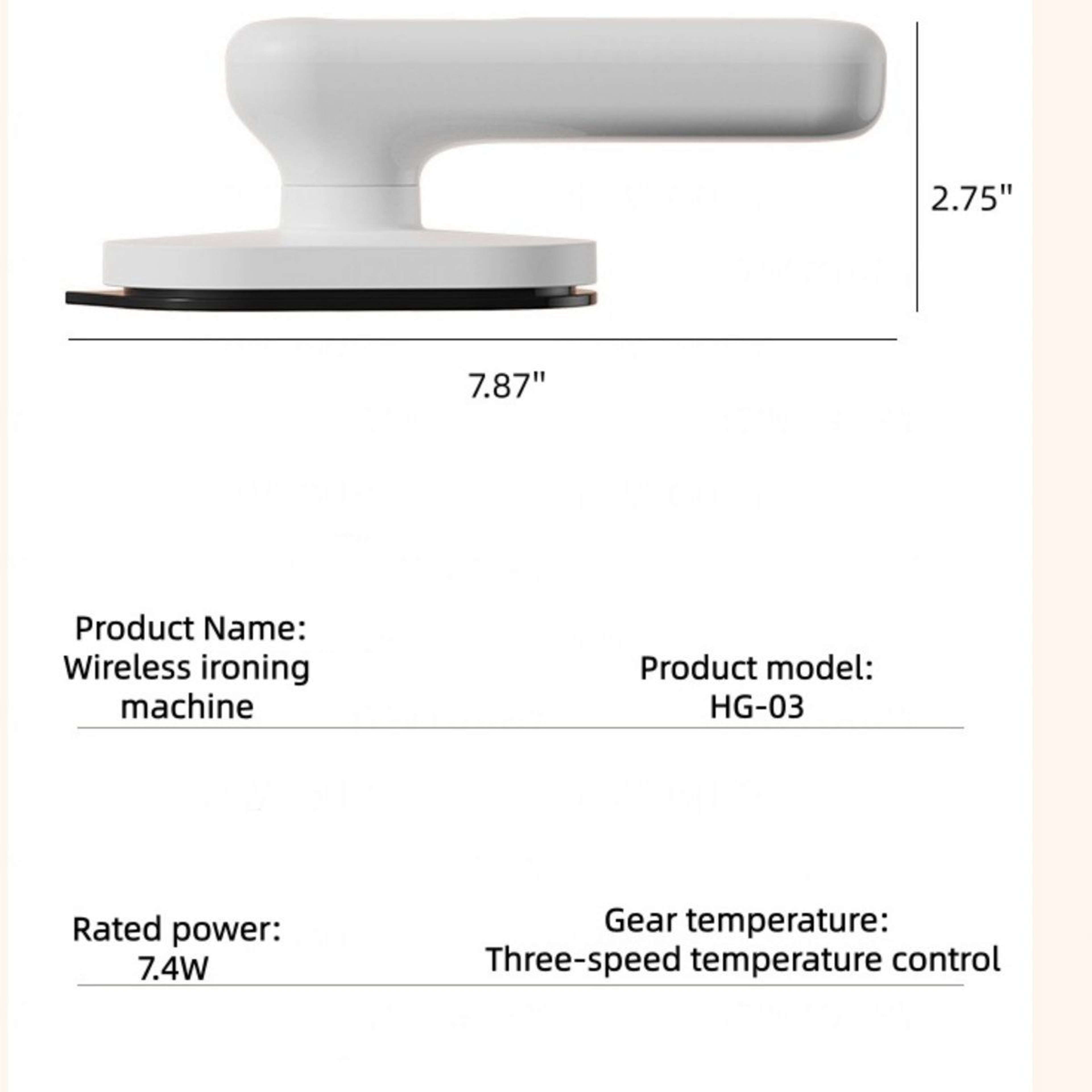 Cordless Portable Steam Iron With Fast USB Charging And 3 Temperature Settings 1