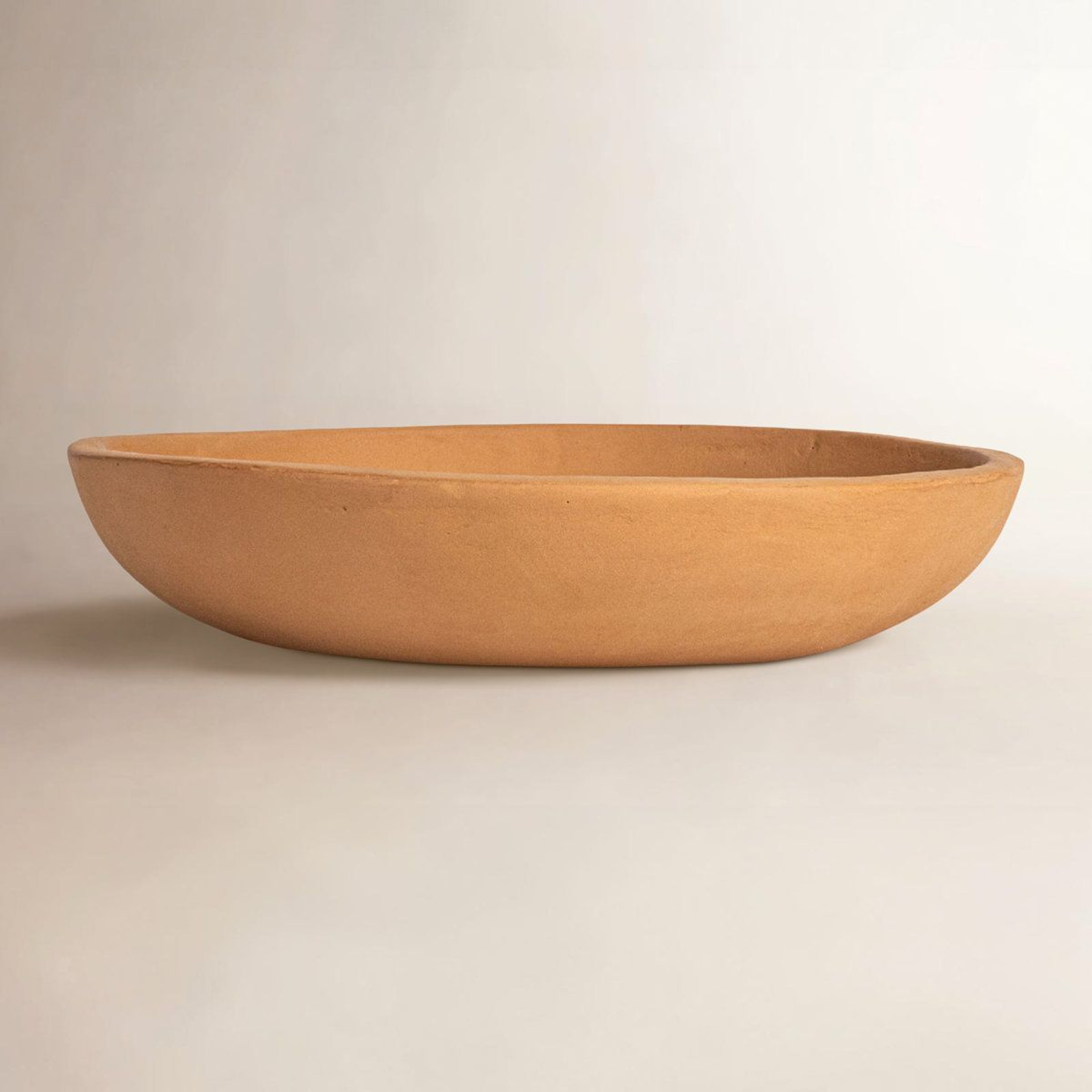 Terracotta Round Earthenware Serving Bowl 50 Oz Lightly Distressed 6