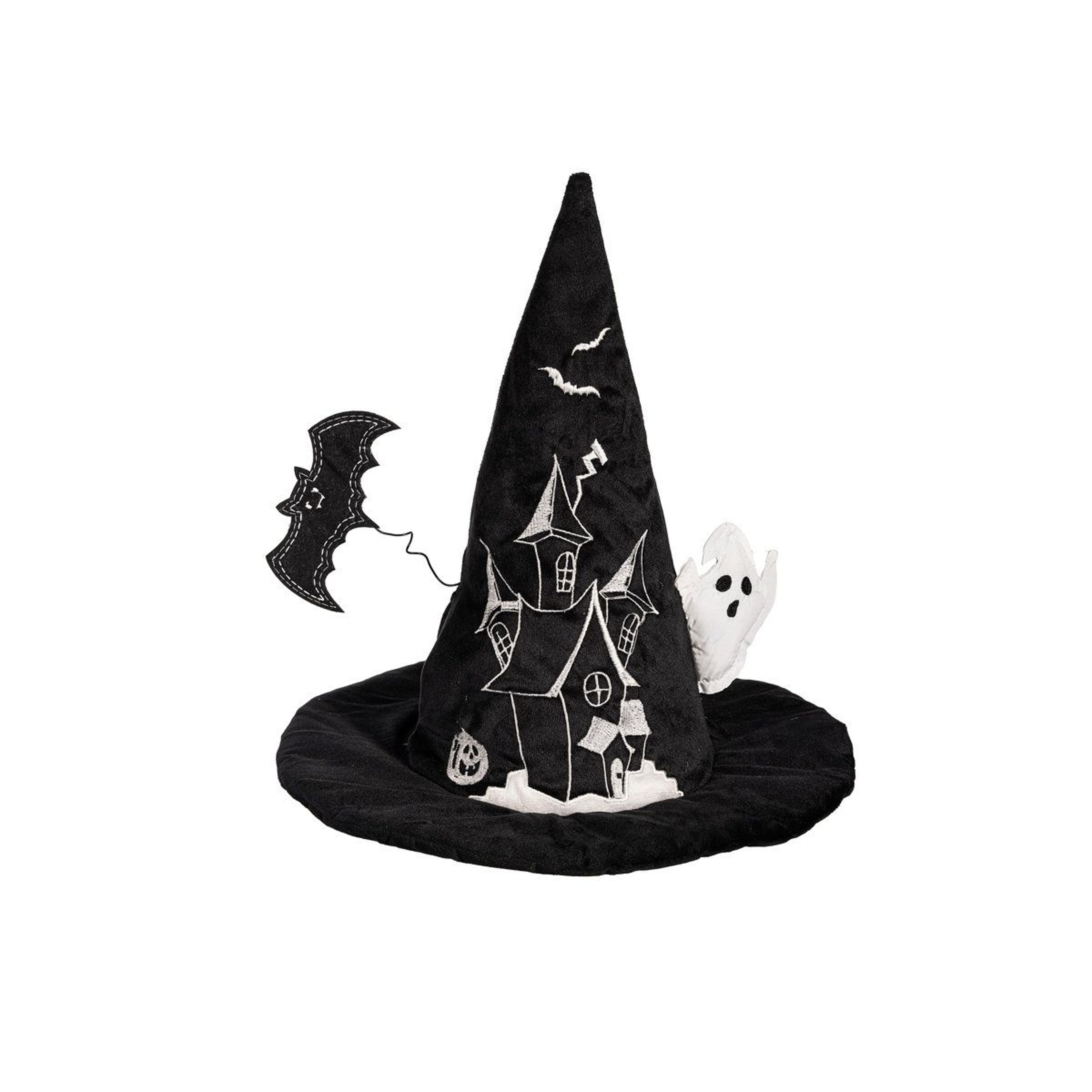 LED Witch Hat Table Decor  1375 Inch BatteryPowered Halloween Decoration 0