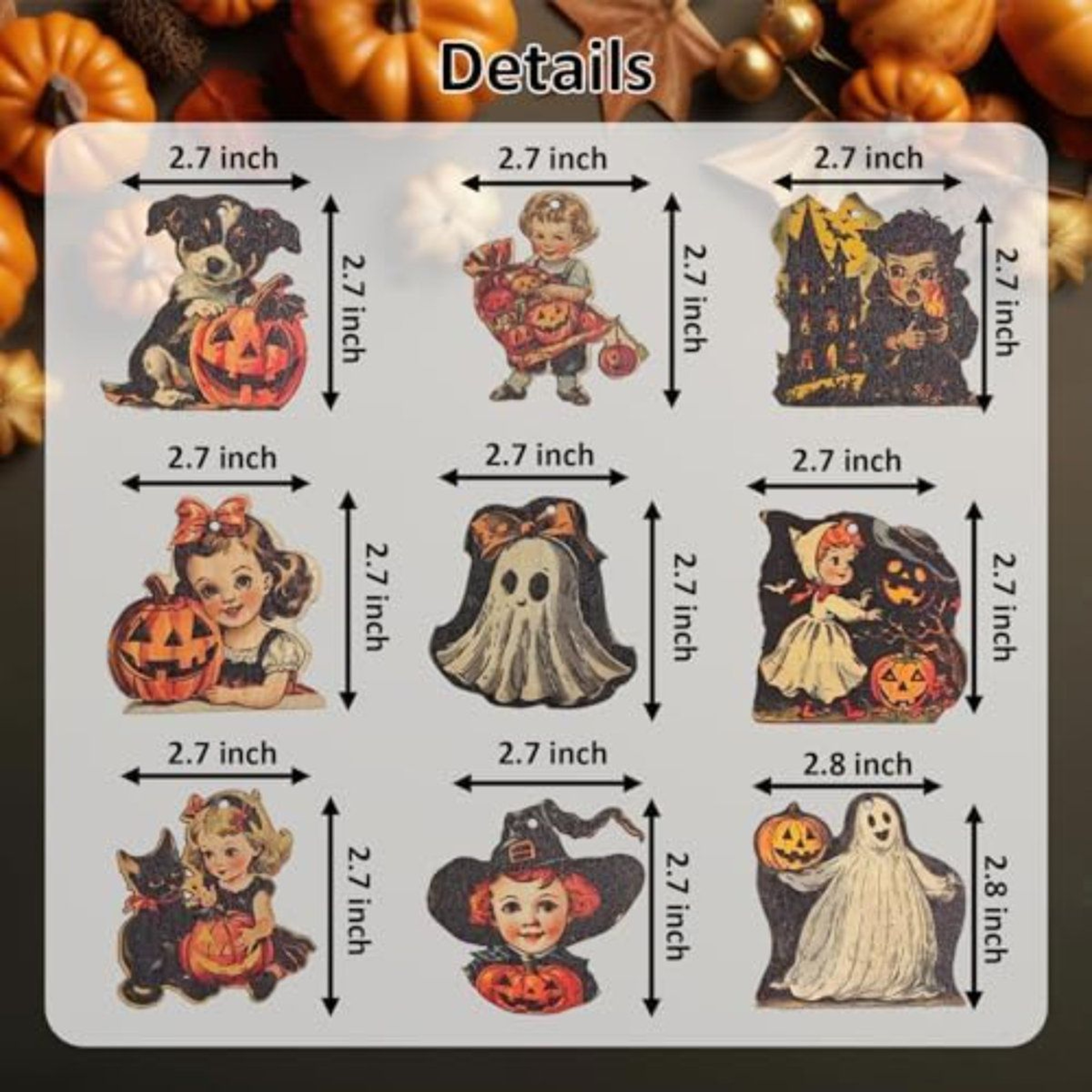 36Piece Vintage Halloween Wooden Hanging Ornaments For Rustic Farmhouse Decor 4
