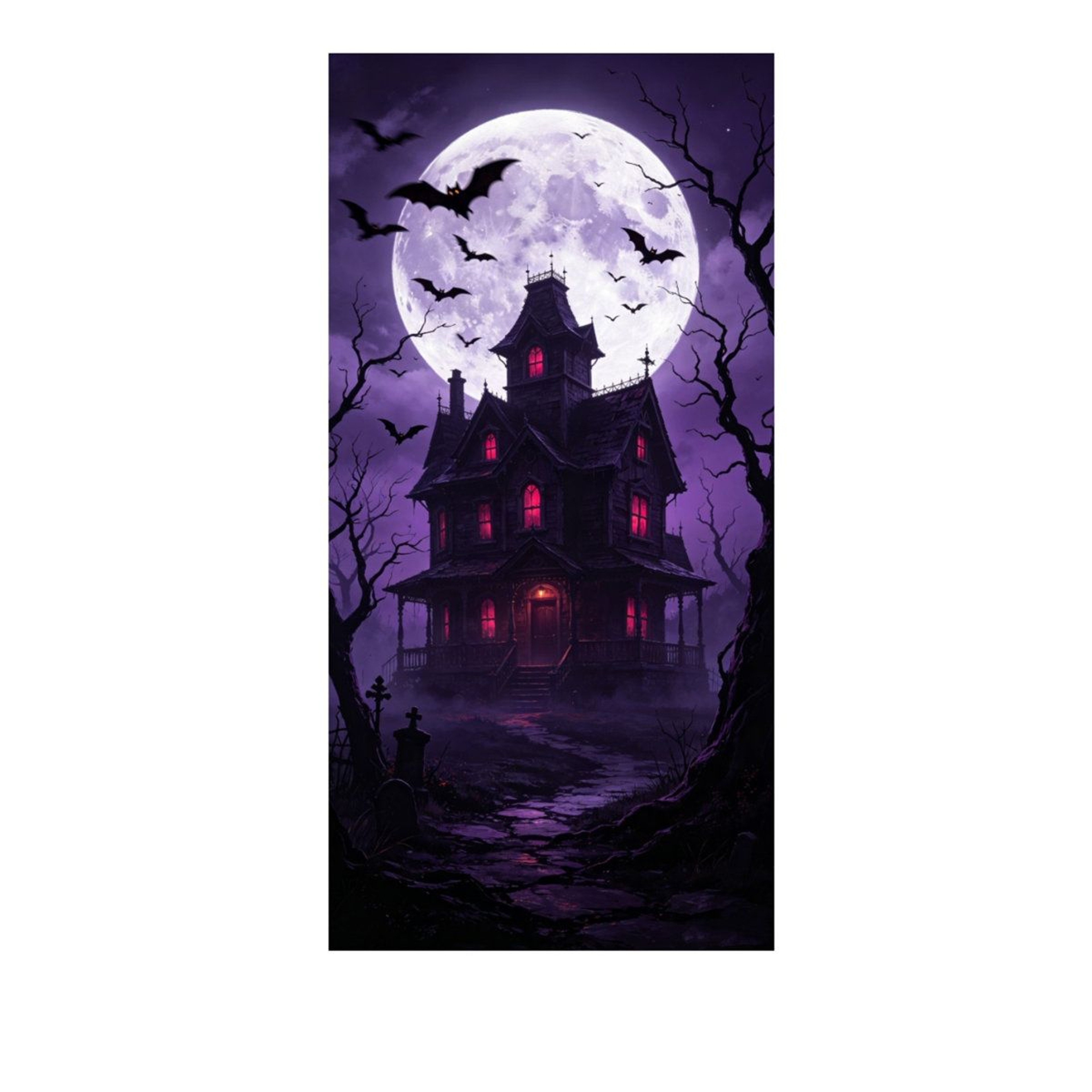 Halloween Door Cover 35 X 72 Inch Polyester Hanging Door Curtain For Party Decor 0