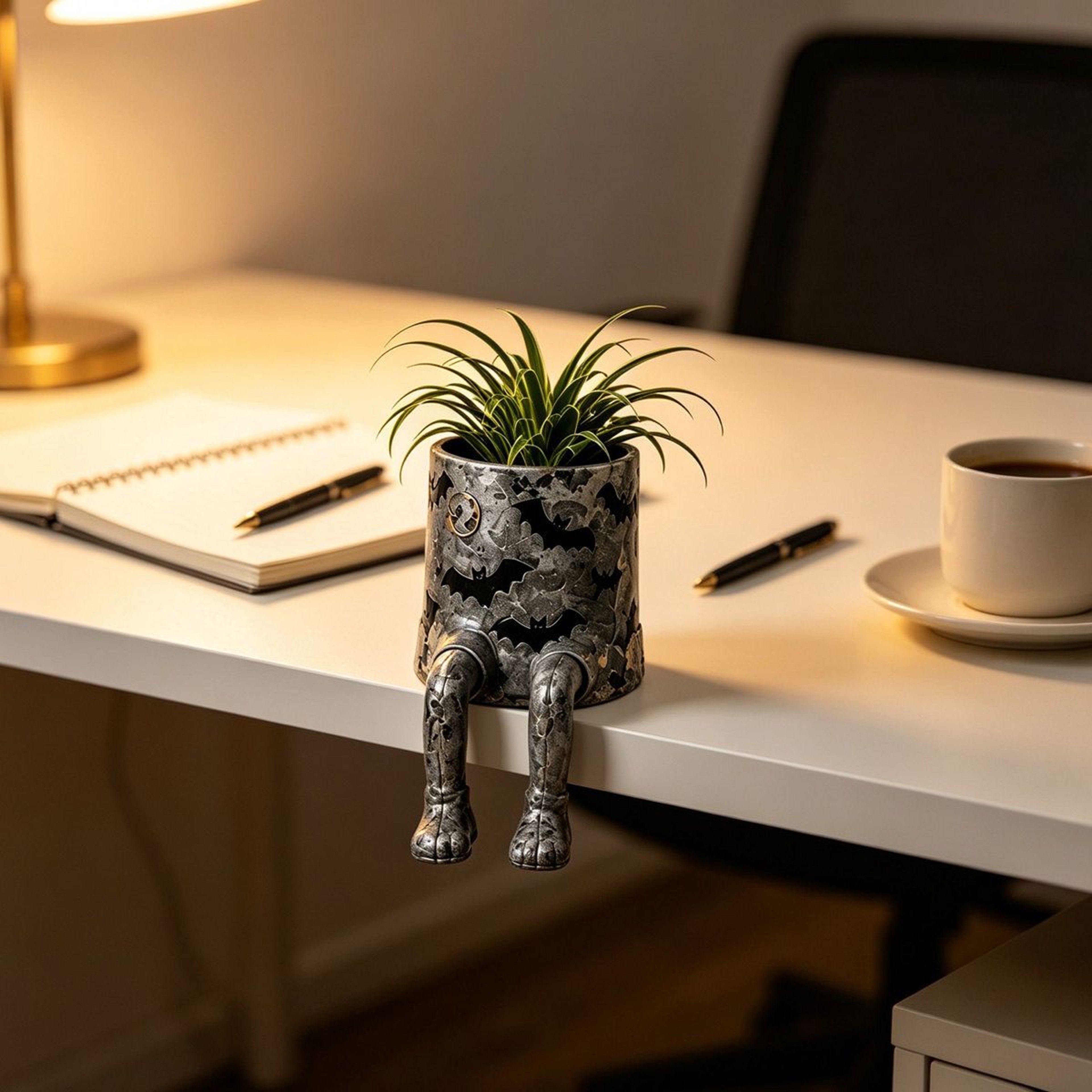 Halloween Dangling Leg Resin Planter Pot For Shelf And Desktop Decor 1