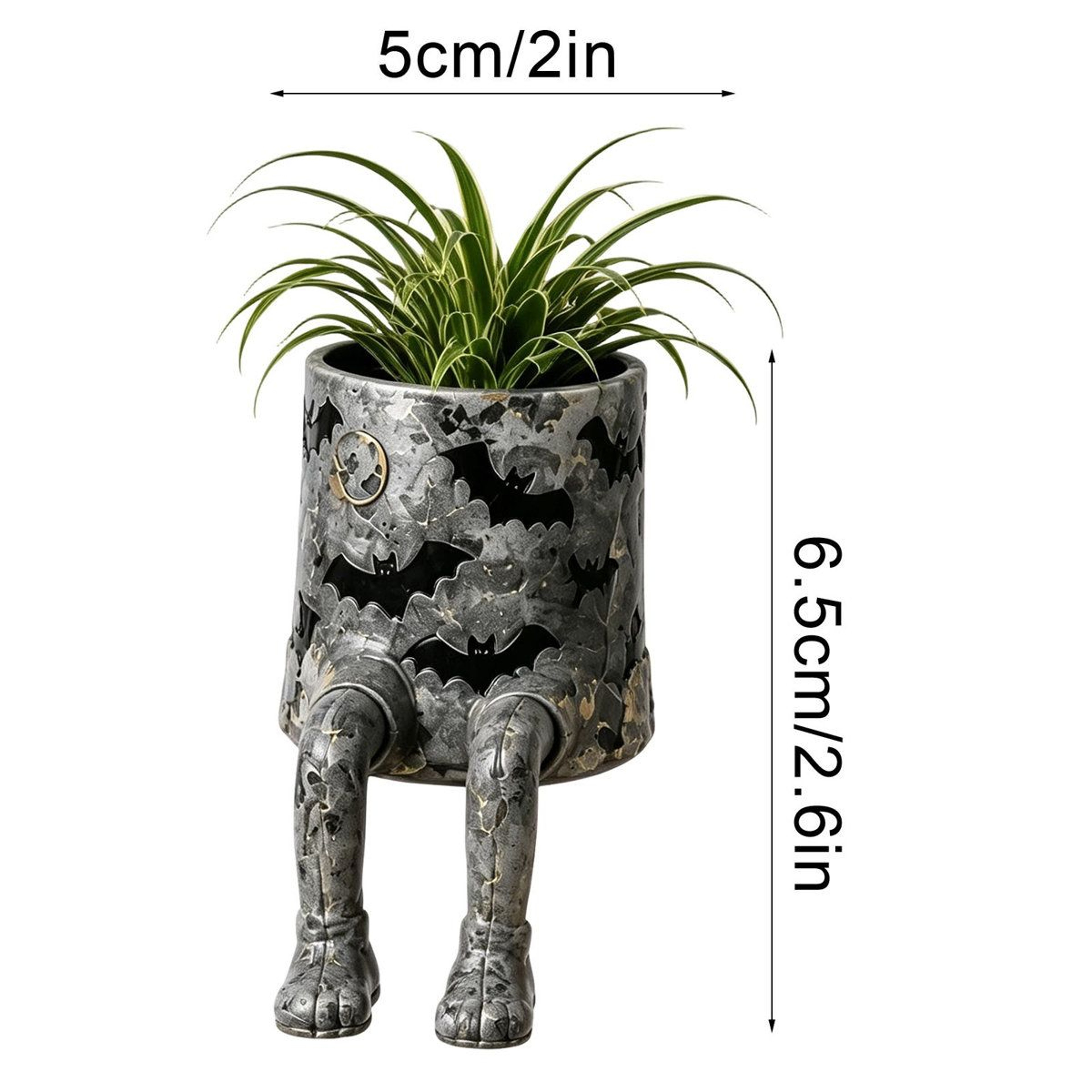 Halloween Dangling Leg Resin Planter Pot For Shelf And Desktop Decor 2